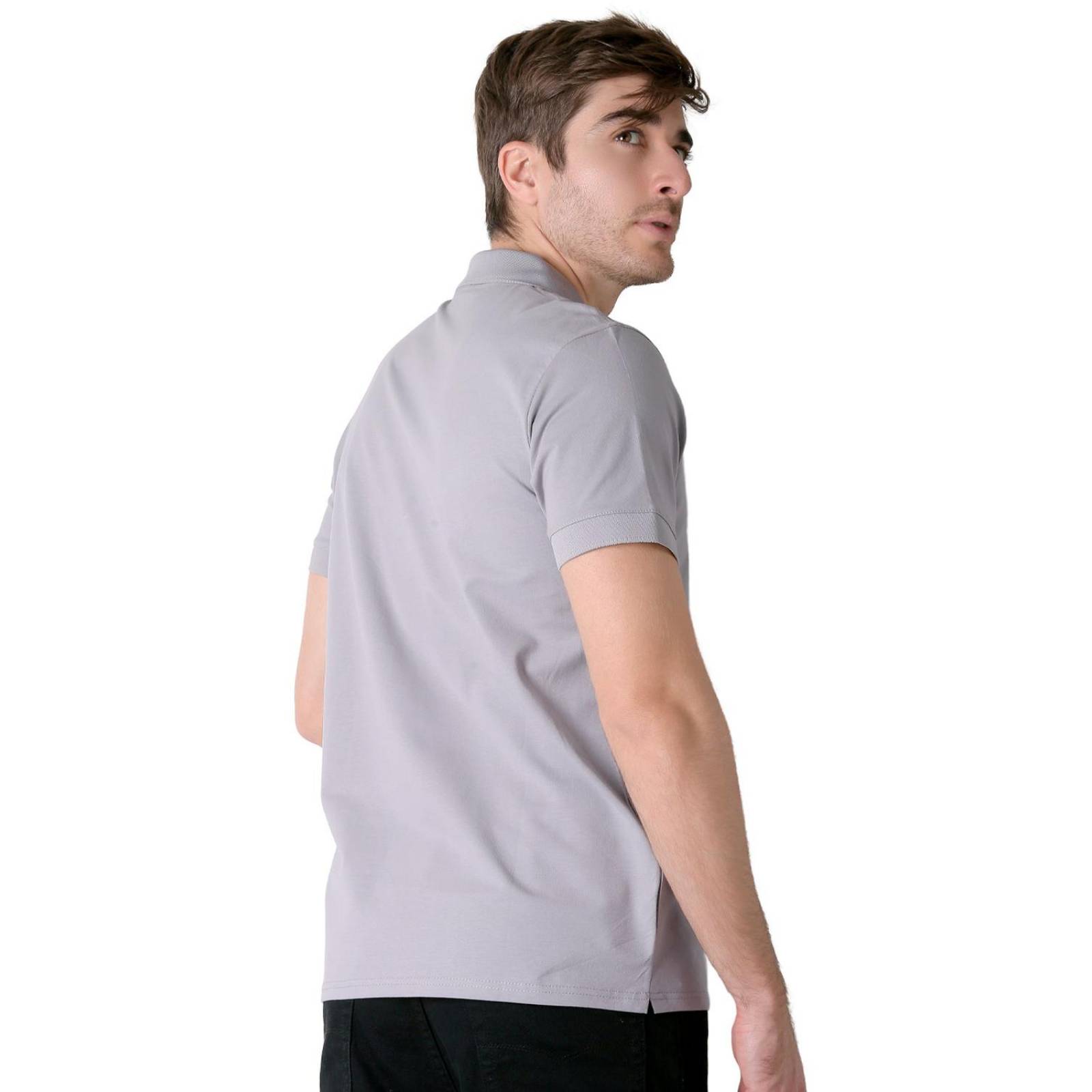Playera Hombre Moda Polo Gris Roosevelt 50105019 