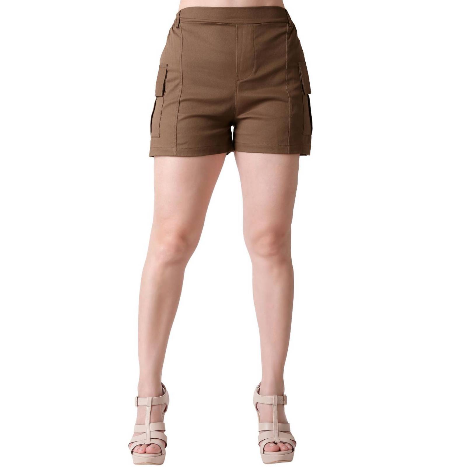 Conjunto 2 Piezas Blusa Y Short Mujer Casual Beige Stfashion 52405010 