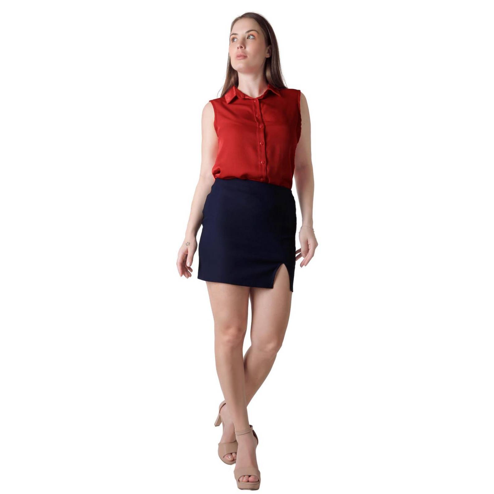 Falda Mujer Azul Stfashion 79305023 
