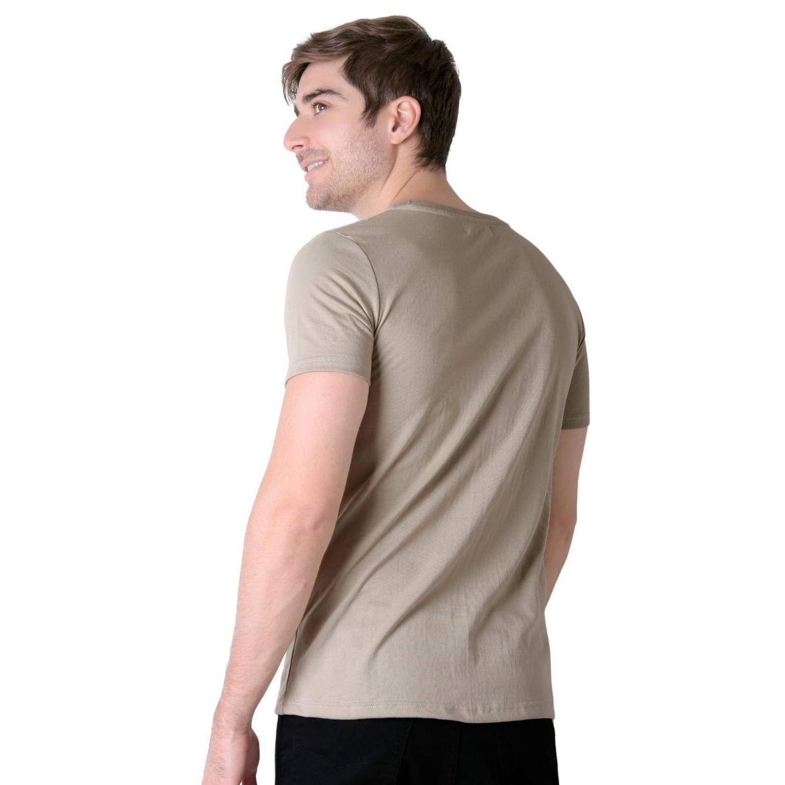 Playera Hombre Moda Camiseta Beige Stfashion 53205008 