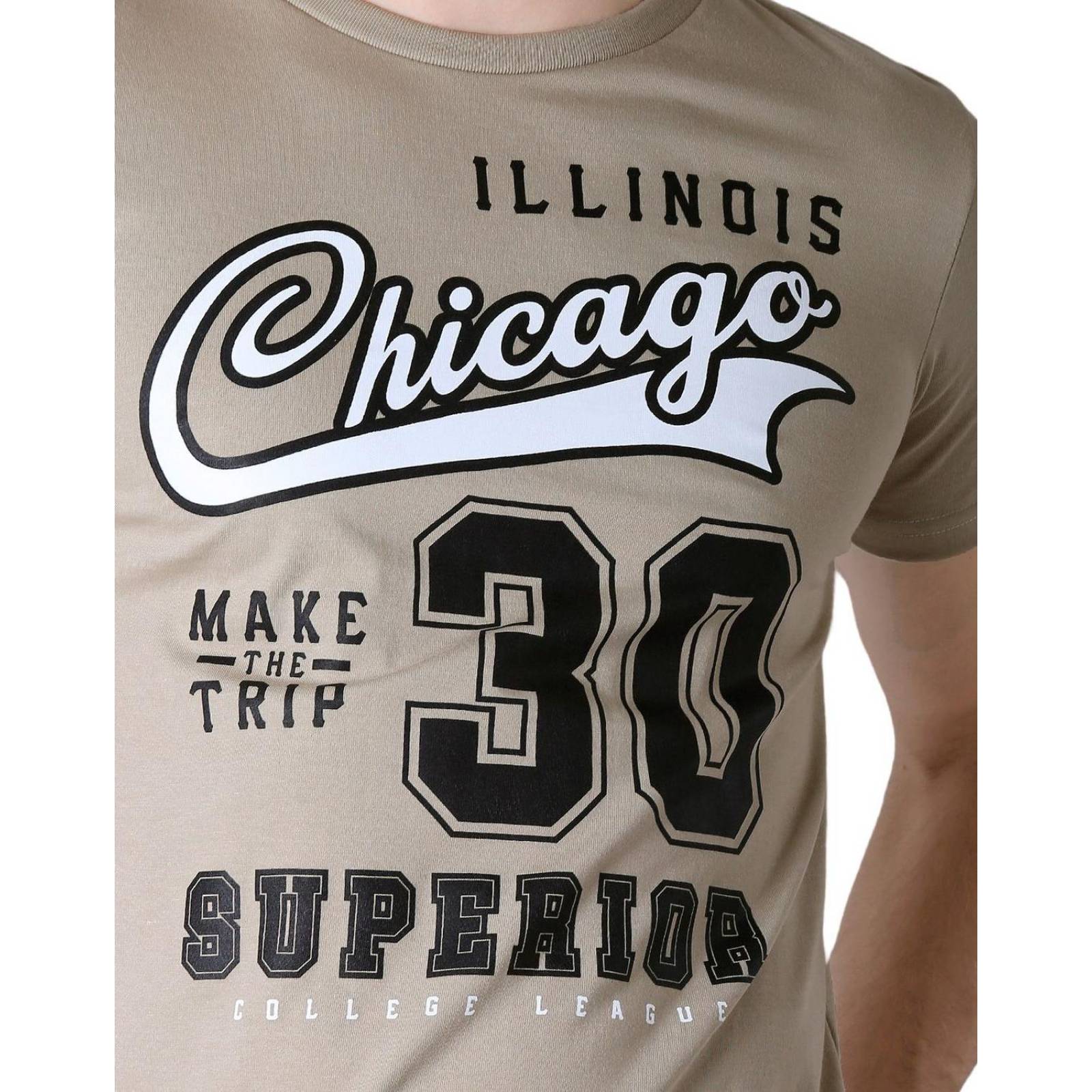 Playera Hombre Moda Camiseta Beige Stfashion 53205008 