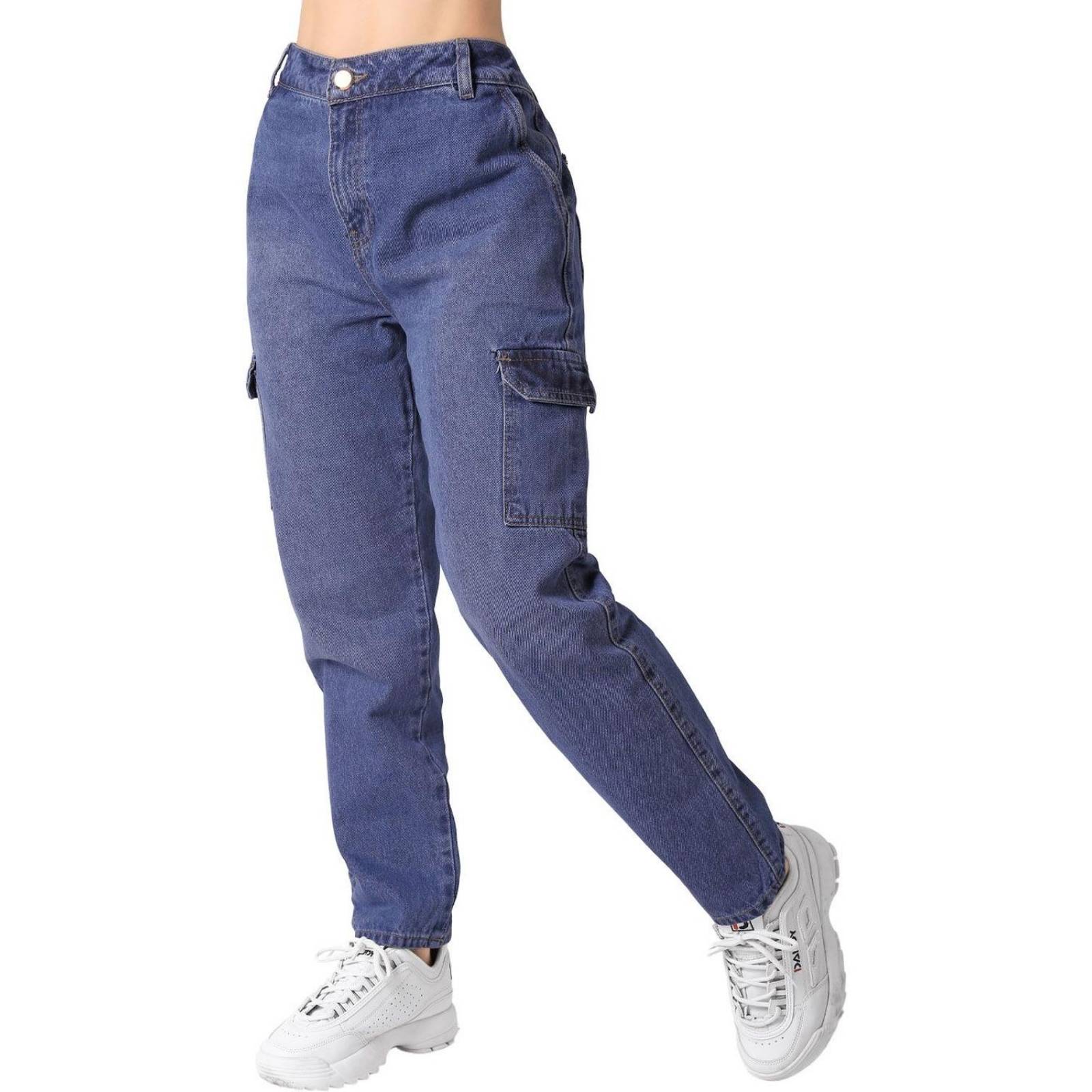 Jeans Mujer Moda Cargo Azul Fergino 52905010 