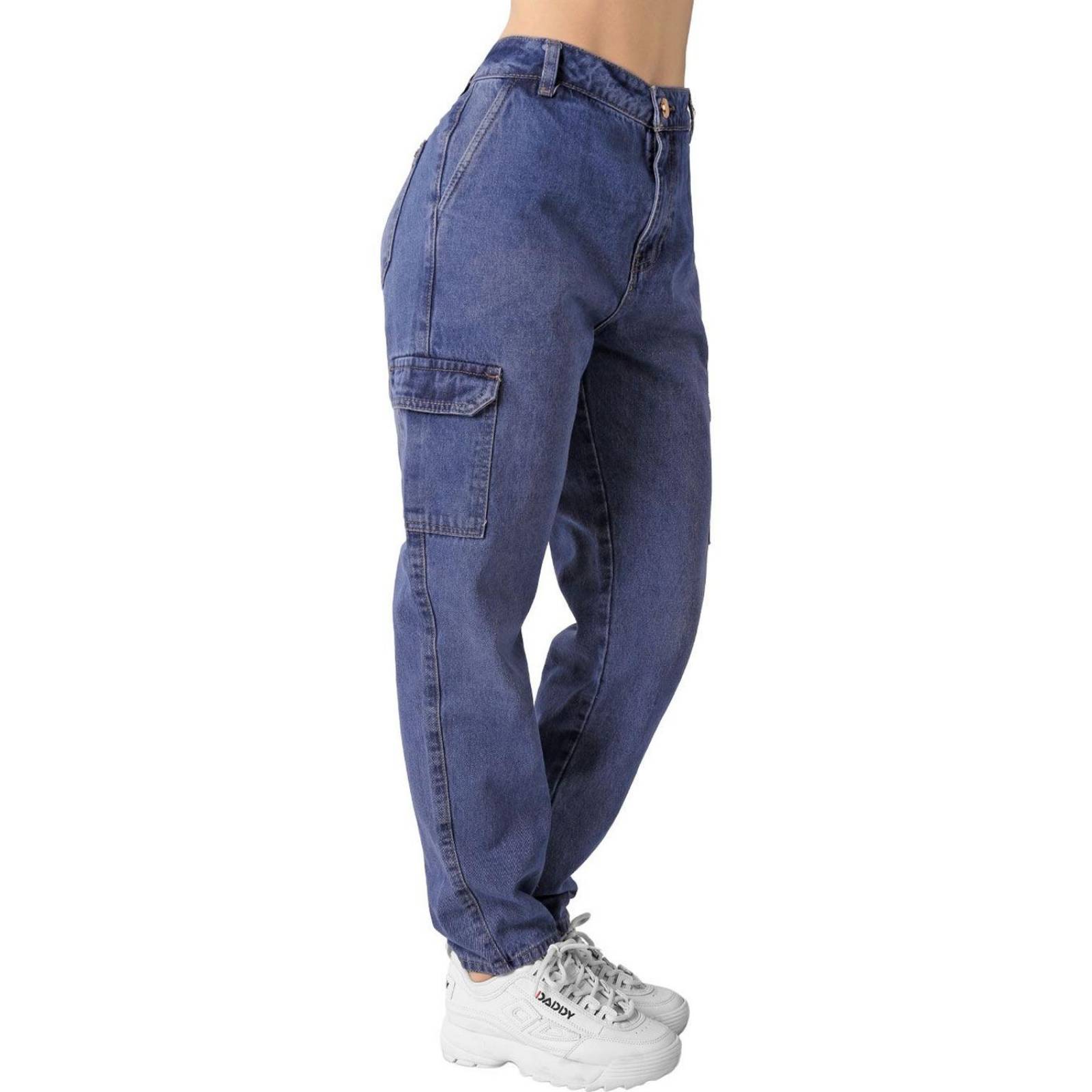 Jeans Mujer Moda Cargo Azul Fergino 52905010 