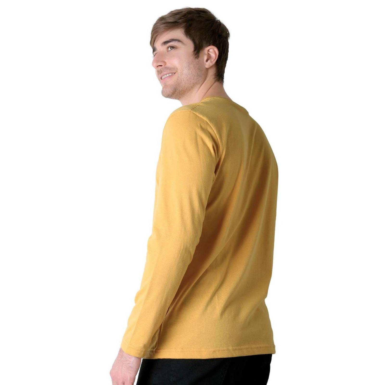 Playera Hombre Basico Camiseta Mostaza Stfashion 61705002 