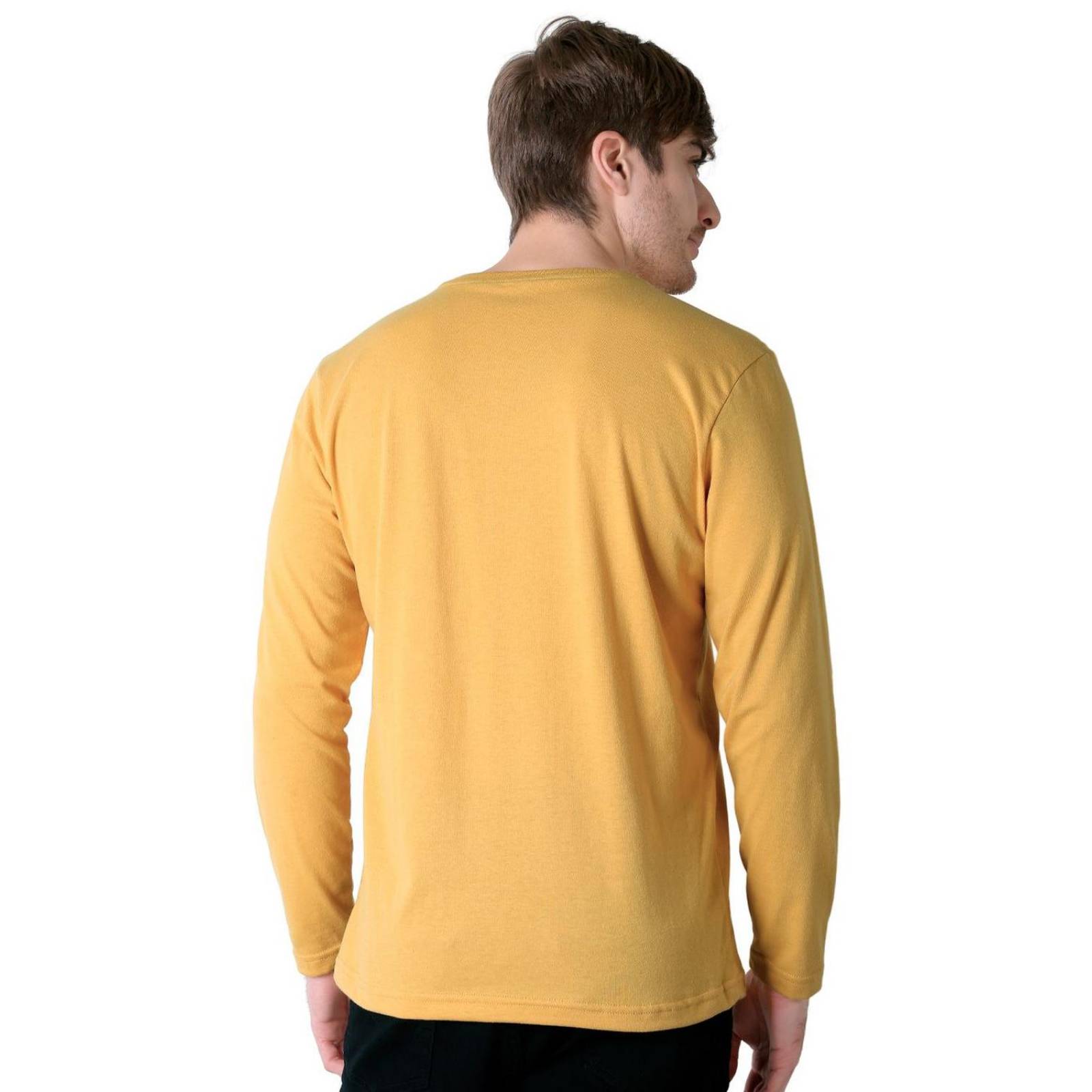 Playera Hombre Basico Camiseta Mostaza Stfashion 61705002 