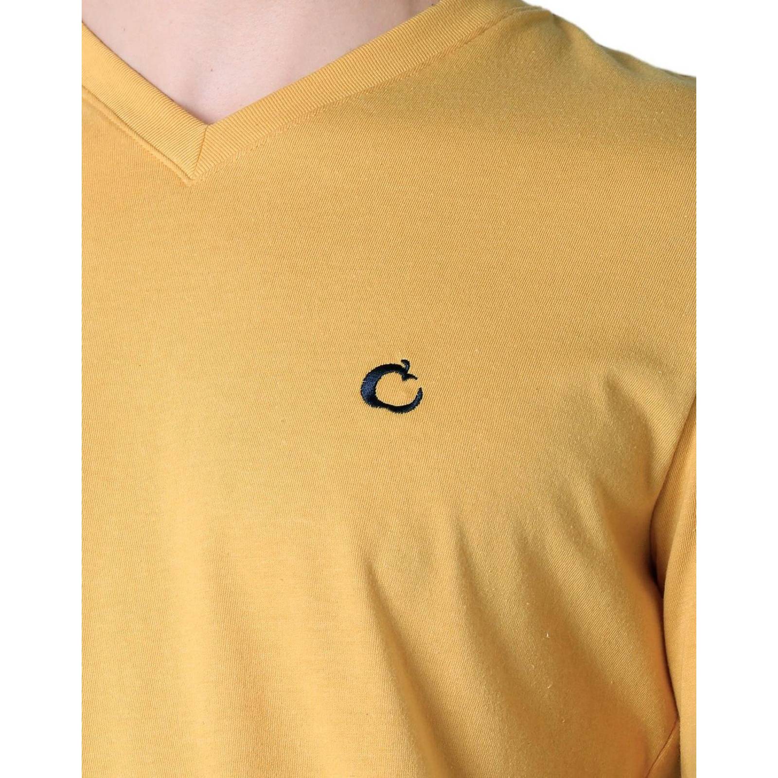 Playera Hombre Basico Camiseta Mostaza Stfashion 61705002 