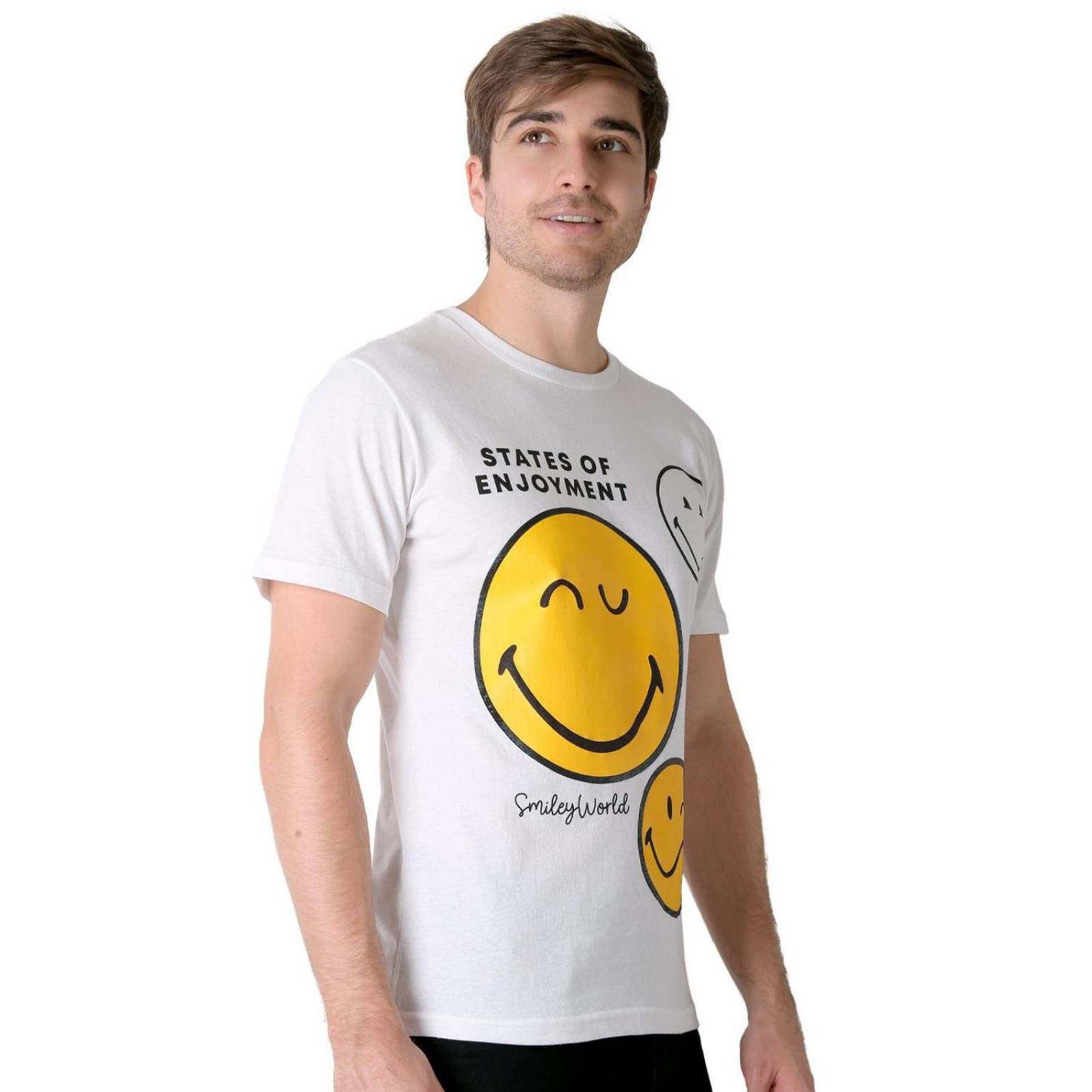 Playera Hombre Moda Camiseta Blanco Smiley 58205023 