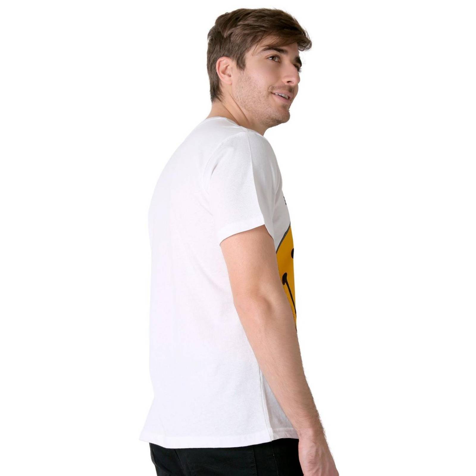 Playera Hombre Moda Camiseta Blanco Smiley 58205023 