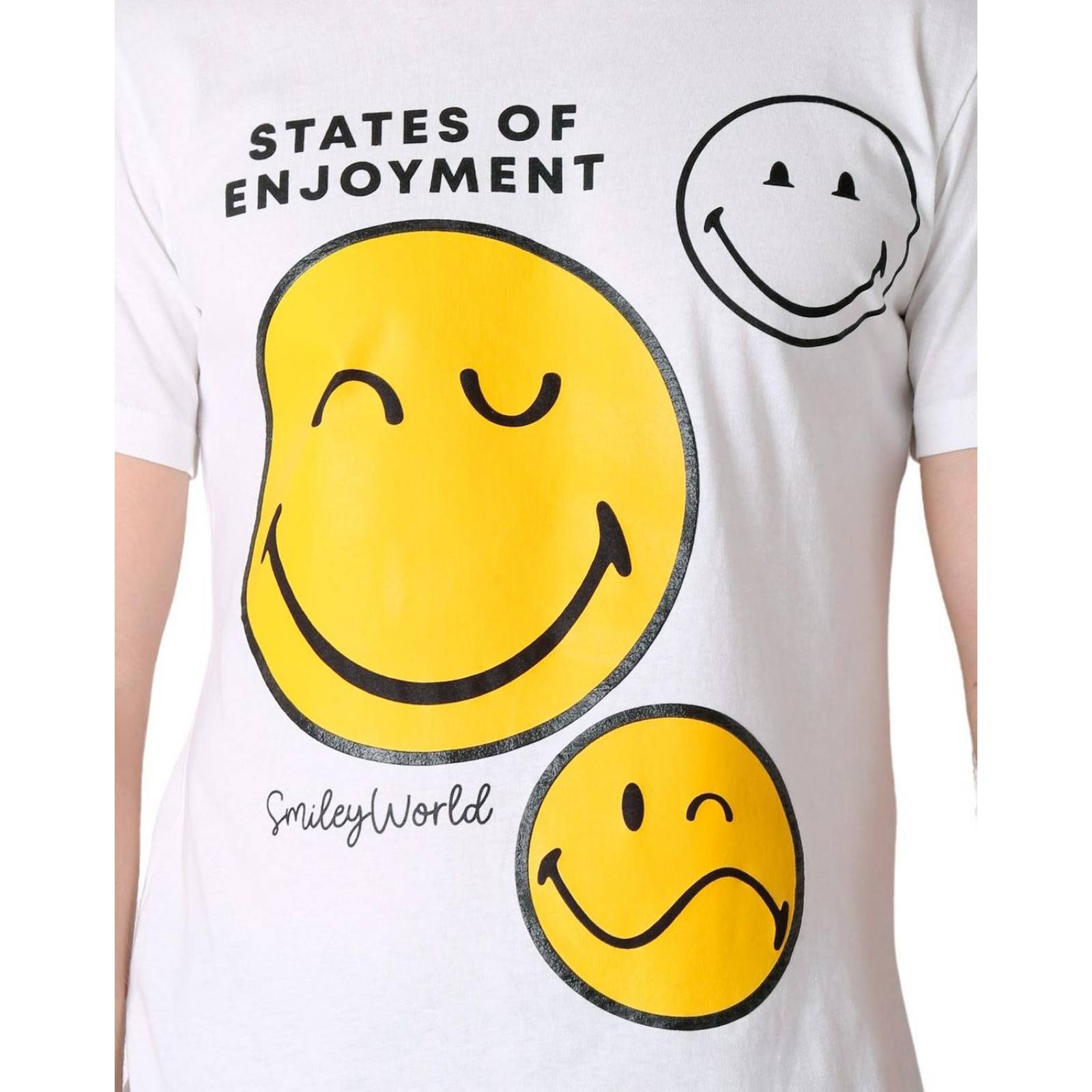 Playera Hombre Moda Camiseta Blanco Smiley 58205023 
