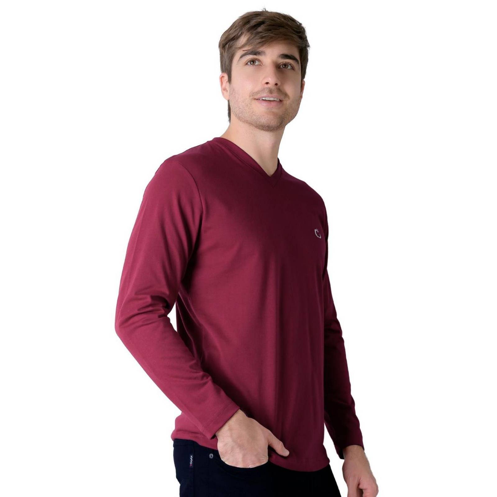 Playera Hombre Basico Camiseta Rojo Stfashion 61705001 