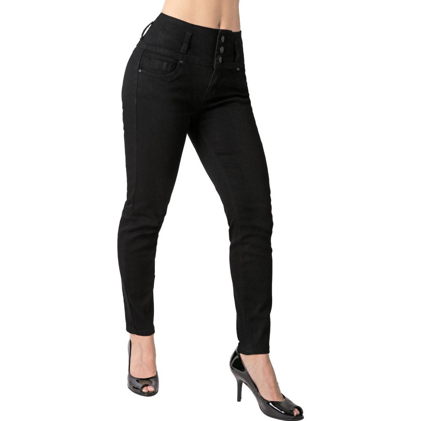 Jeans Mujer Moda Skinny Negro Furor Cartagena 62106828 