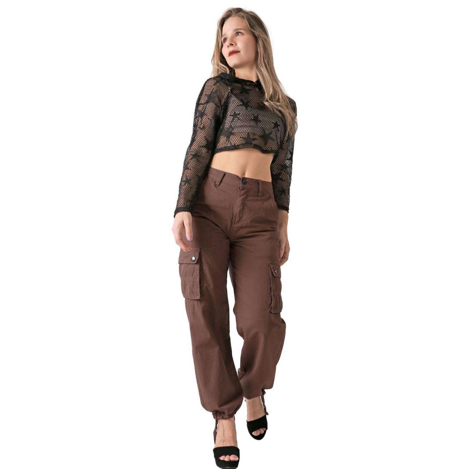 Pantalón Mujer Moda Jogger Café Roosevelt 50105012 