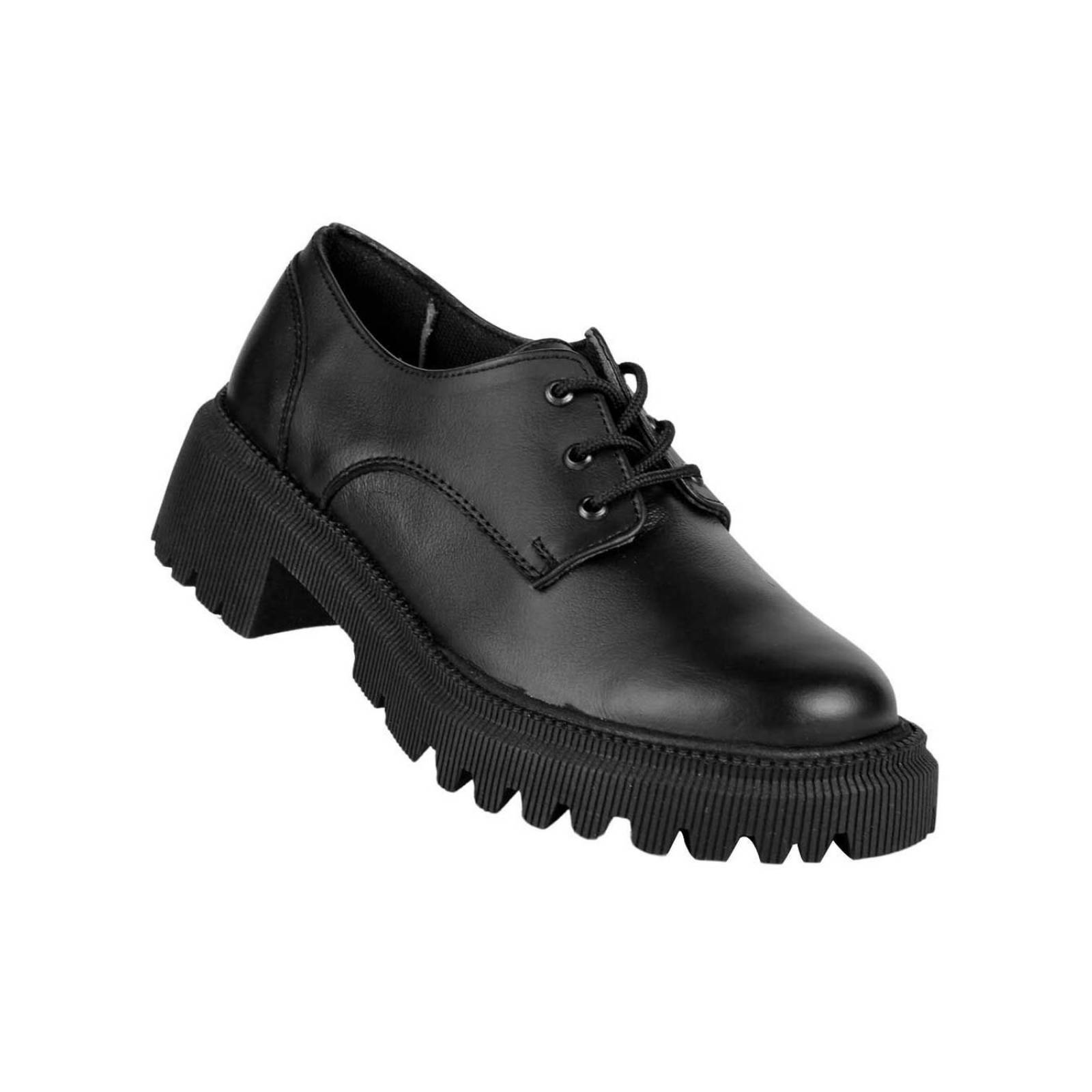 Zapato Mujer Oxford Vestir Negro Piel Stfashion 03004100 