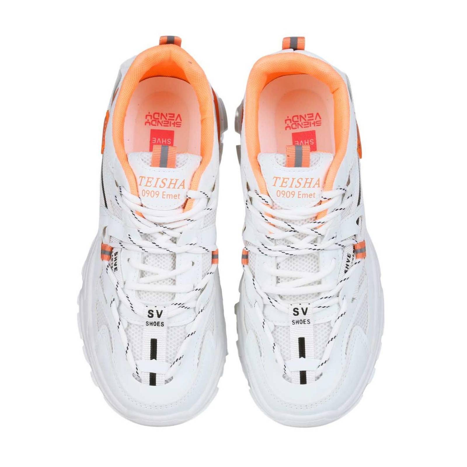 Tenis Mujer Casual Naranja Teisha 08404109 