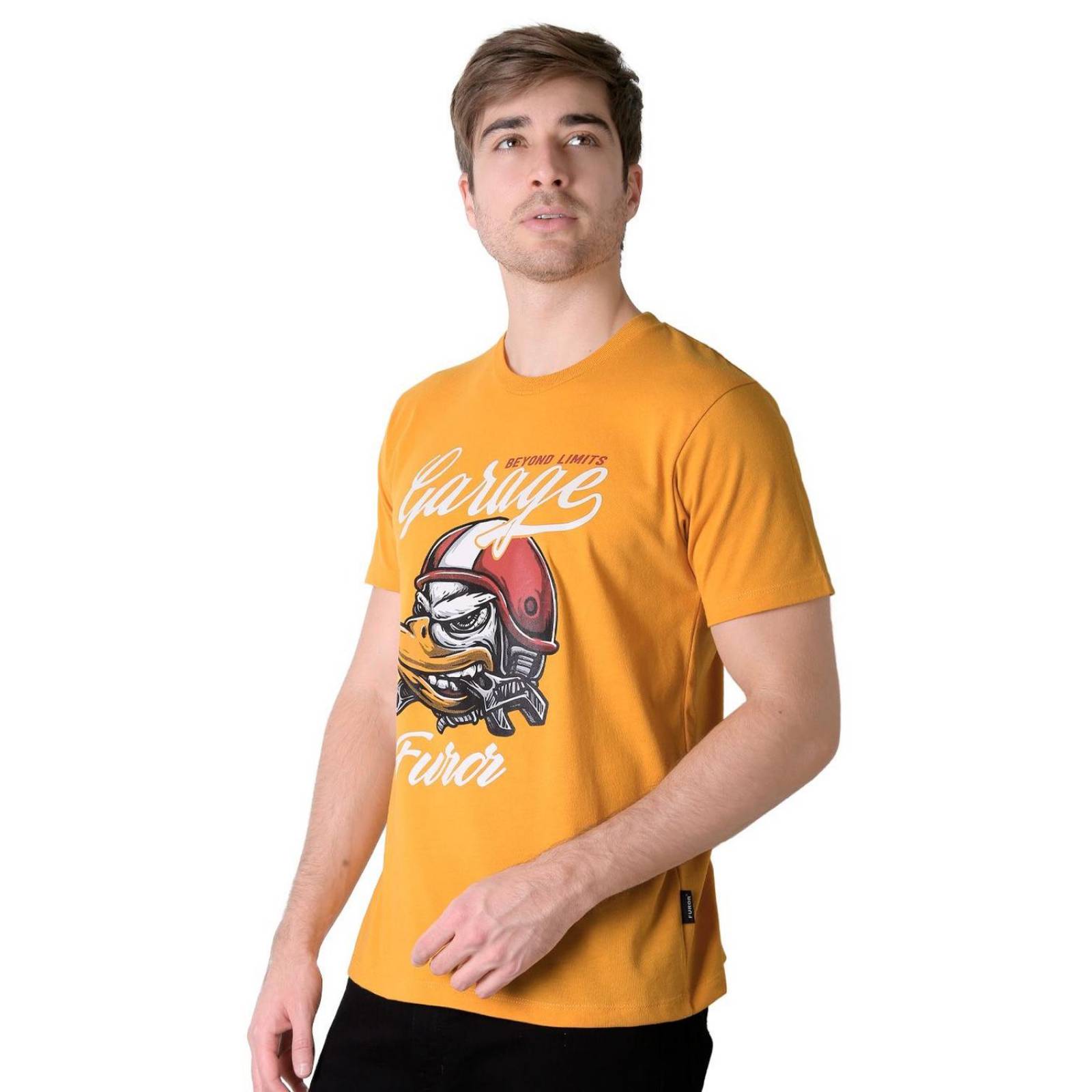Playera Hombre Moda Camiseta Mostaza Furor 62107030 