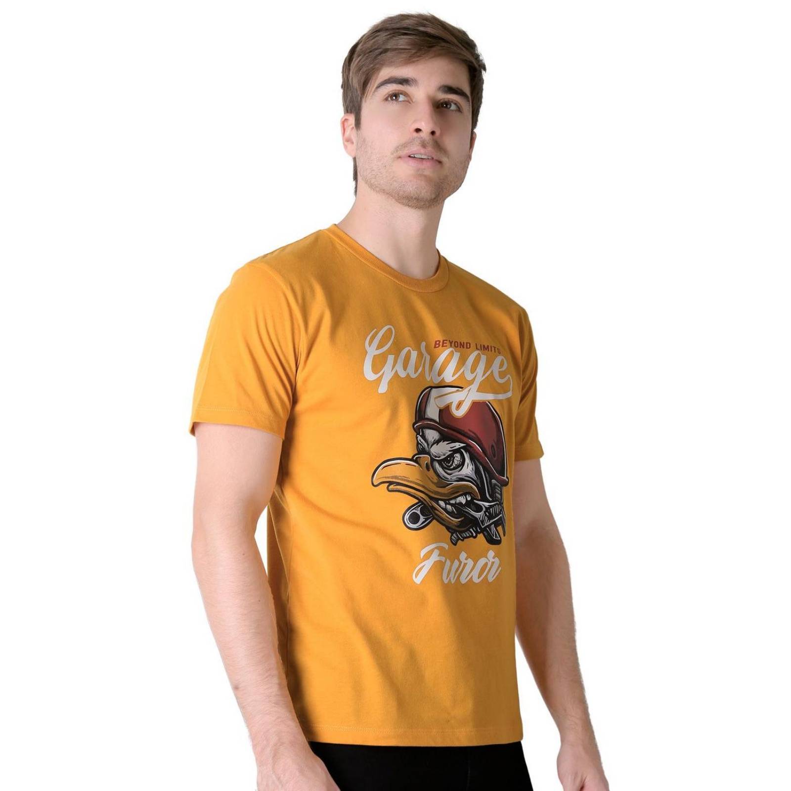 Playera Hombre Moda Camiseta Mostaza Furor 62107030 