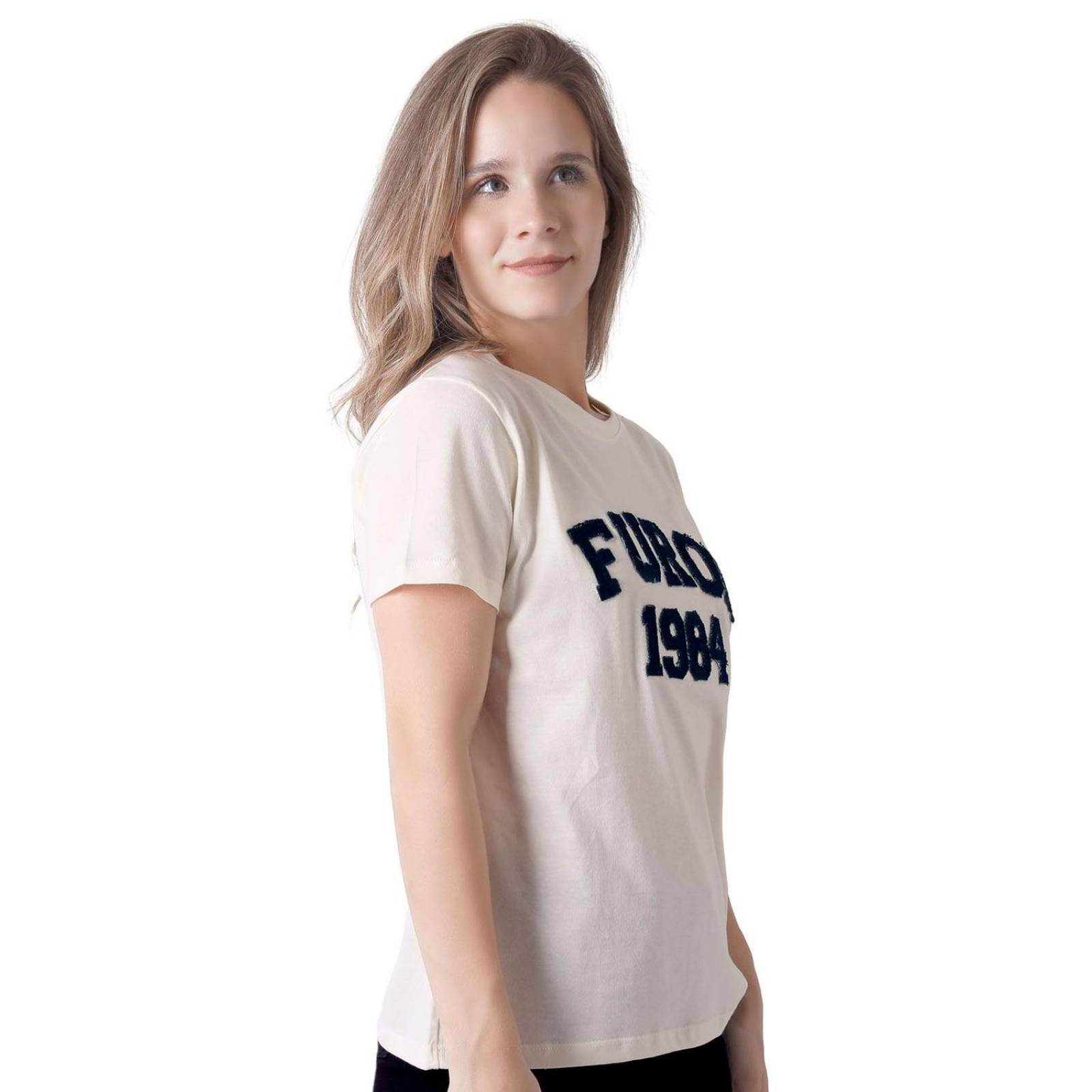 Playera Mujer Moda Camiseta Crema Furor 62107012 