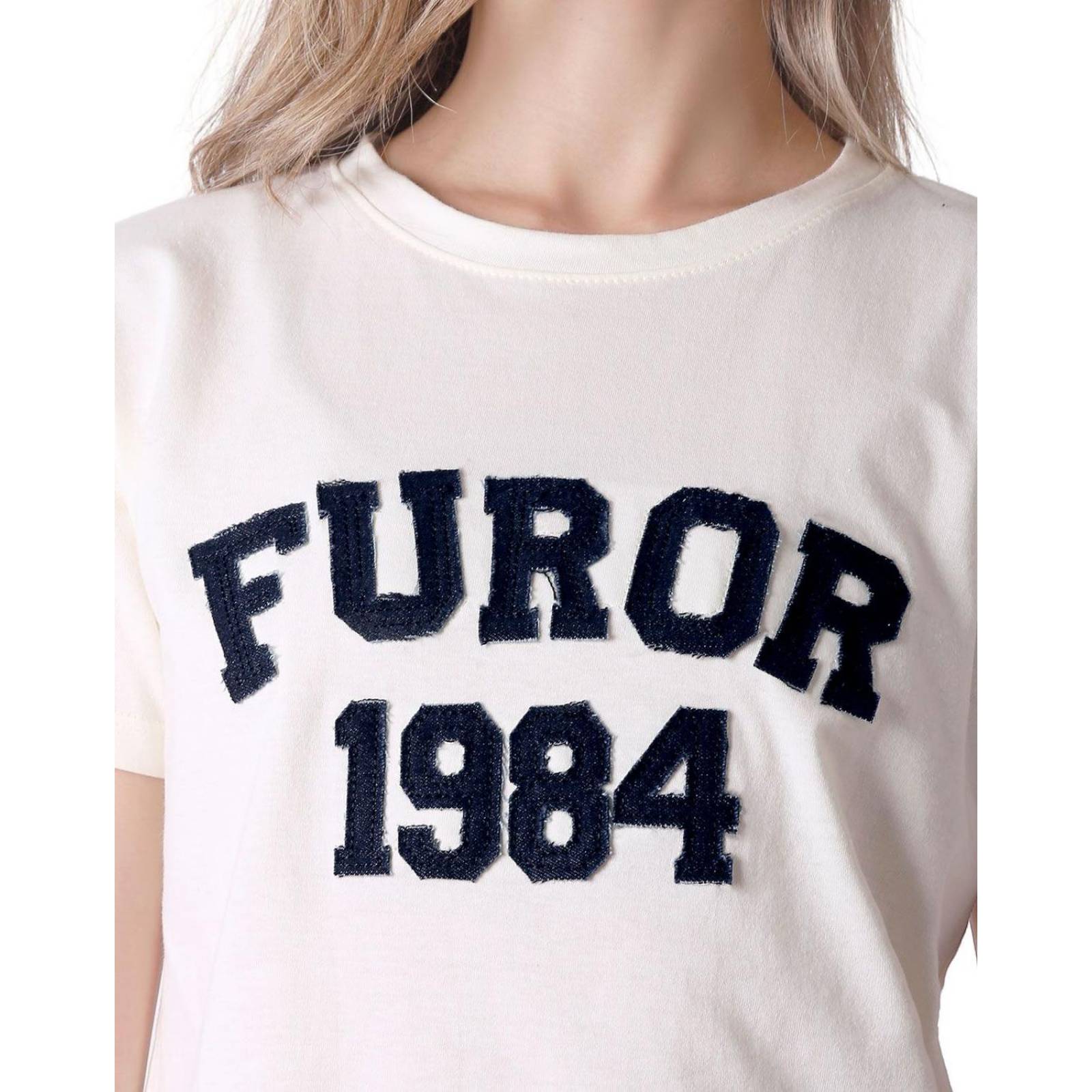 Playera Mujer Moda Camiseta Crema Furor 62107012 