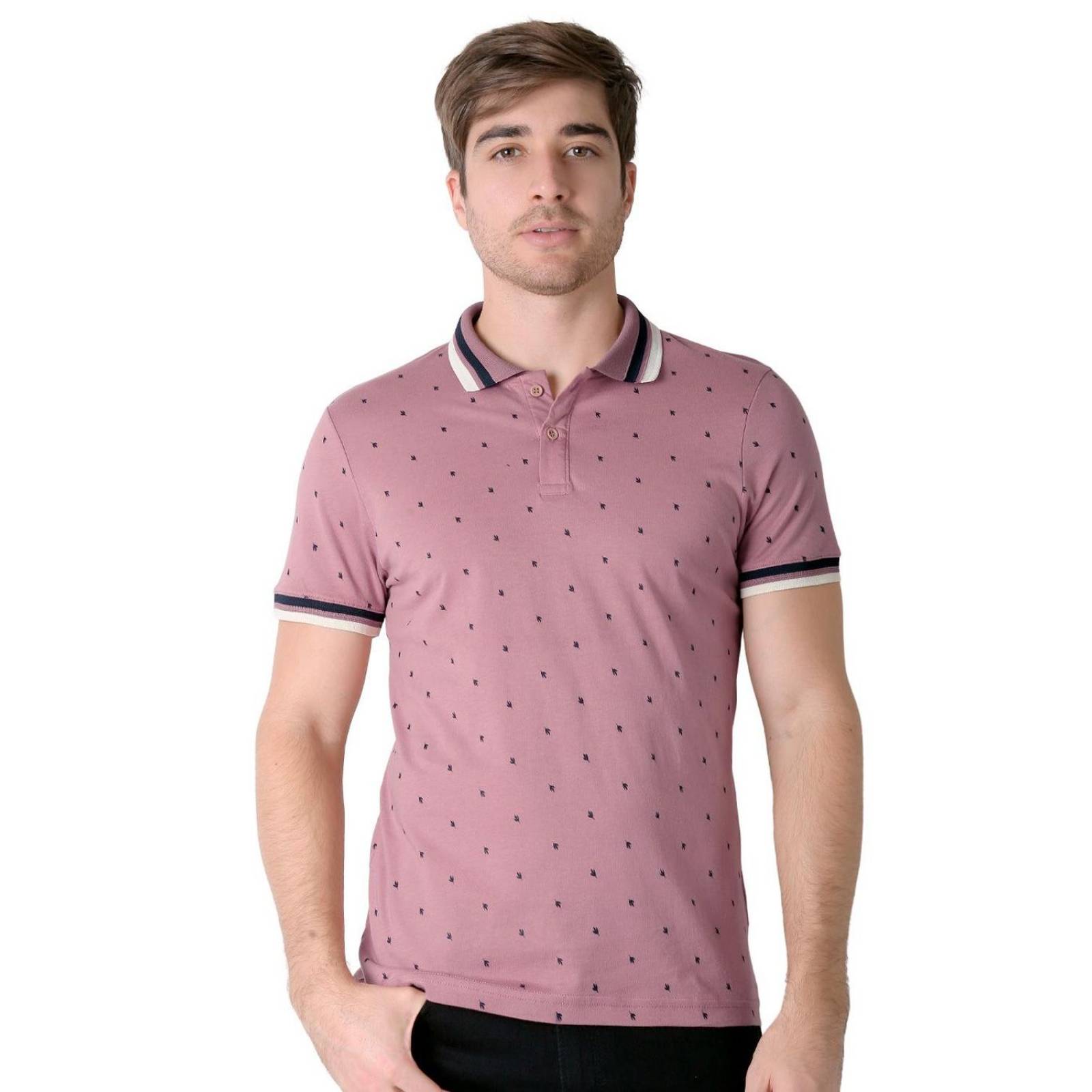 Playera Hombre Moda Polo Rosa Stfashion 71605000 