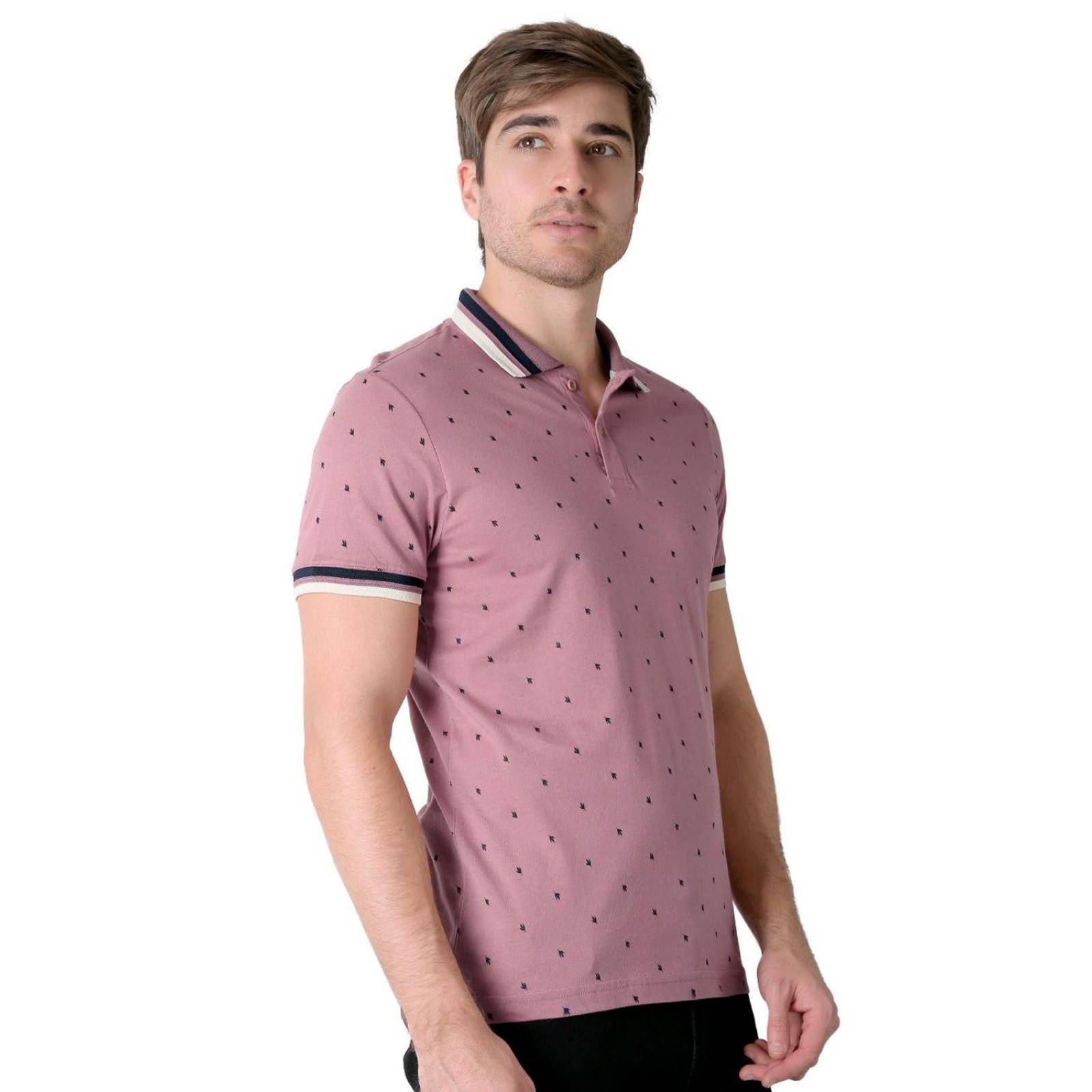 Playera Hombre Moda Polo Rosa Stfashion 71605000 