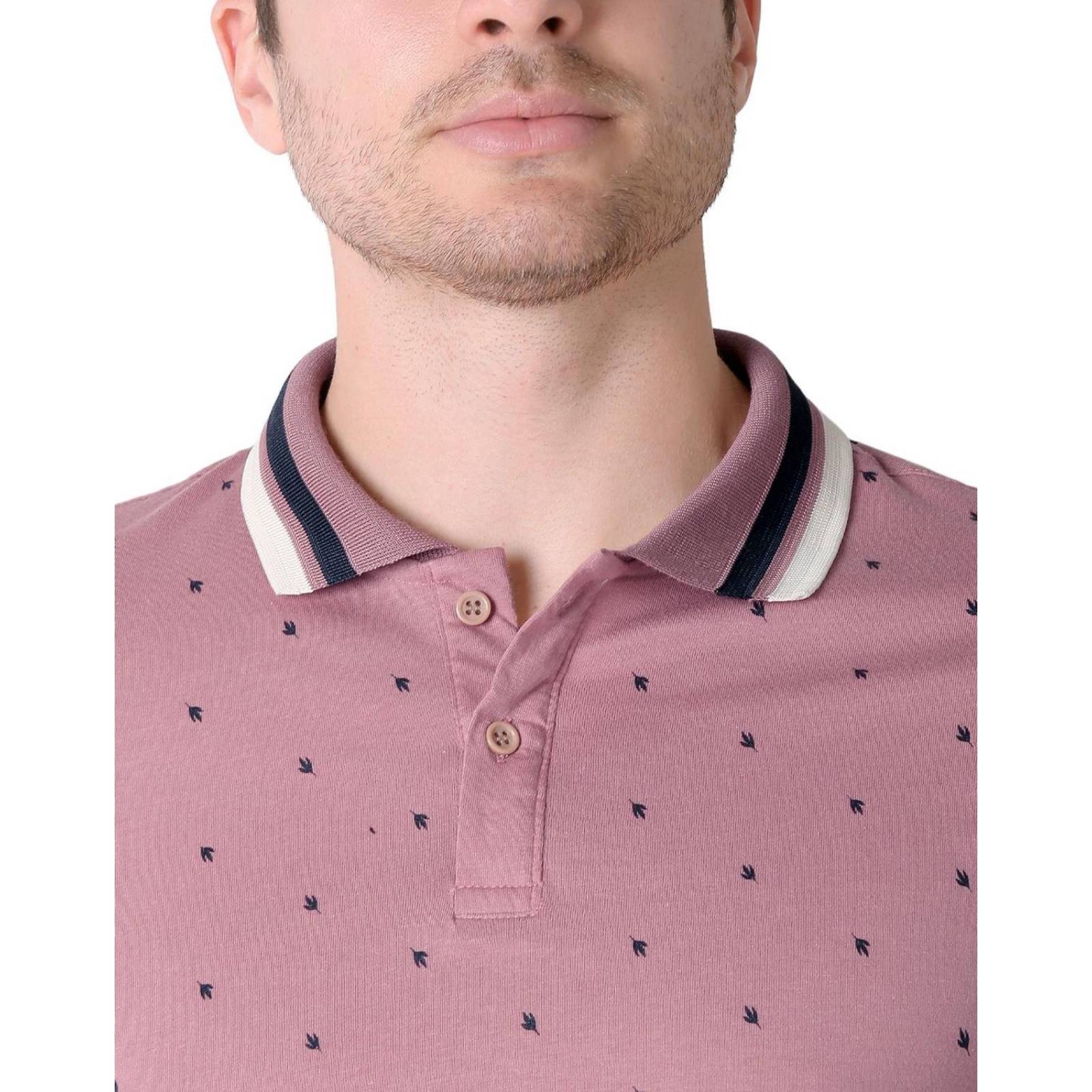 Playera Hombre Moda Polo Rosa Stfashion 71605000 