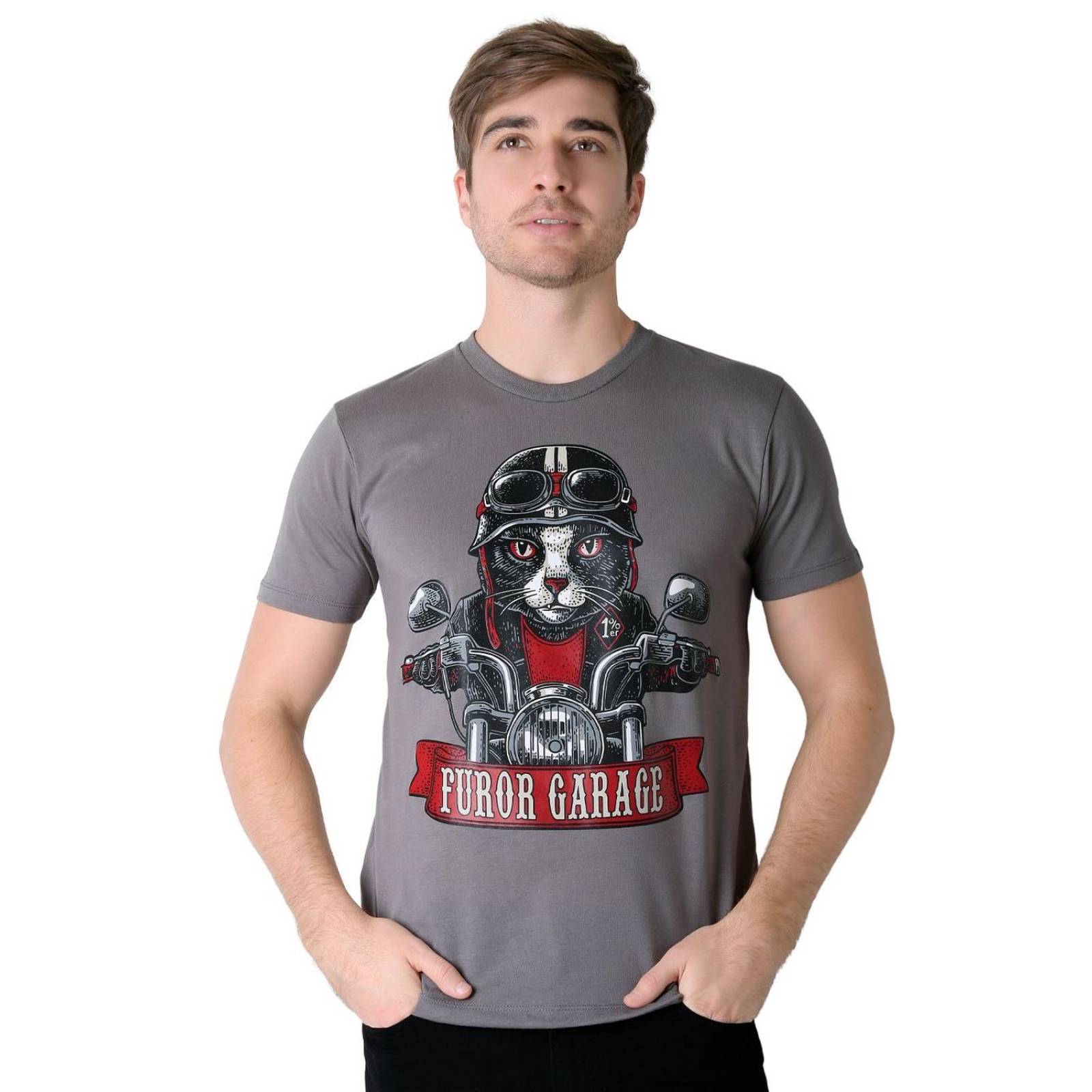 Playera Hombre Moda Camiseta Gris Furor 62107029
