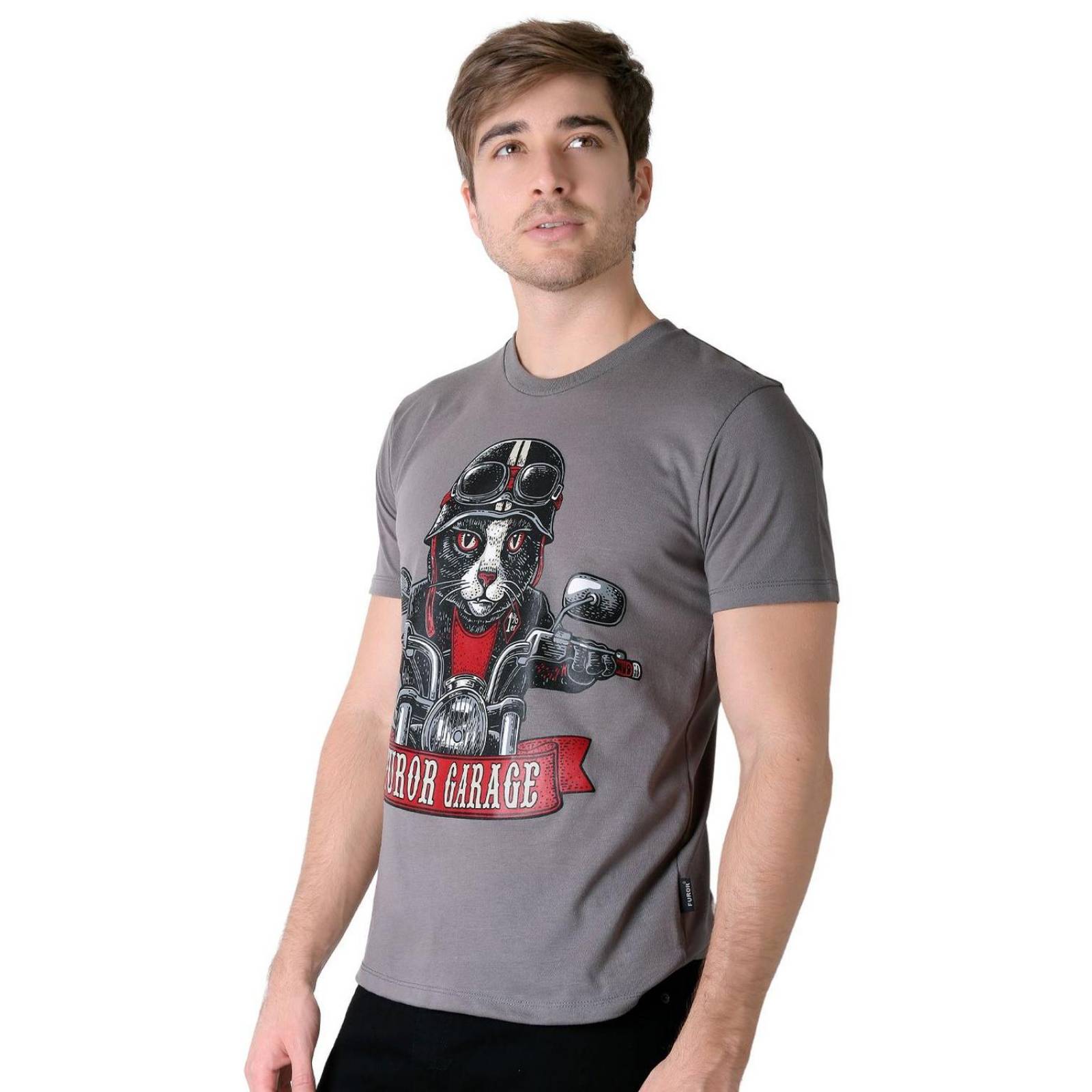 Playera Hombre Moda Camiseta Gris Furor 62107029