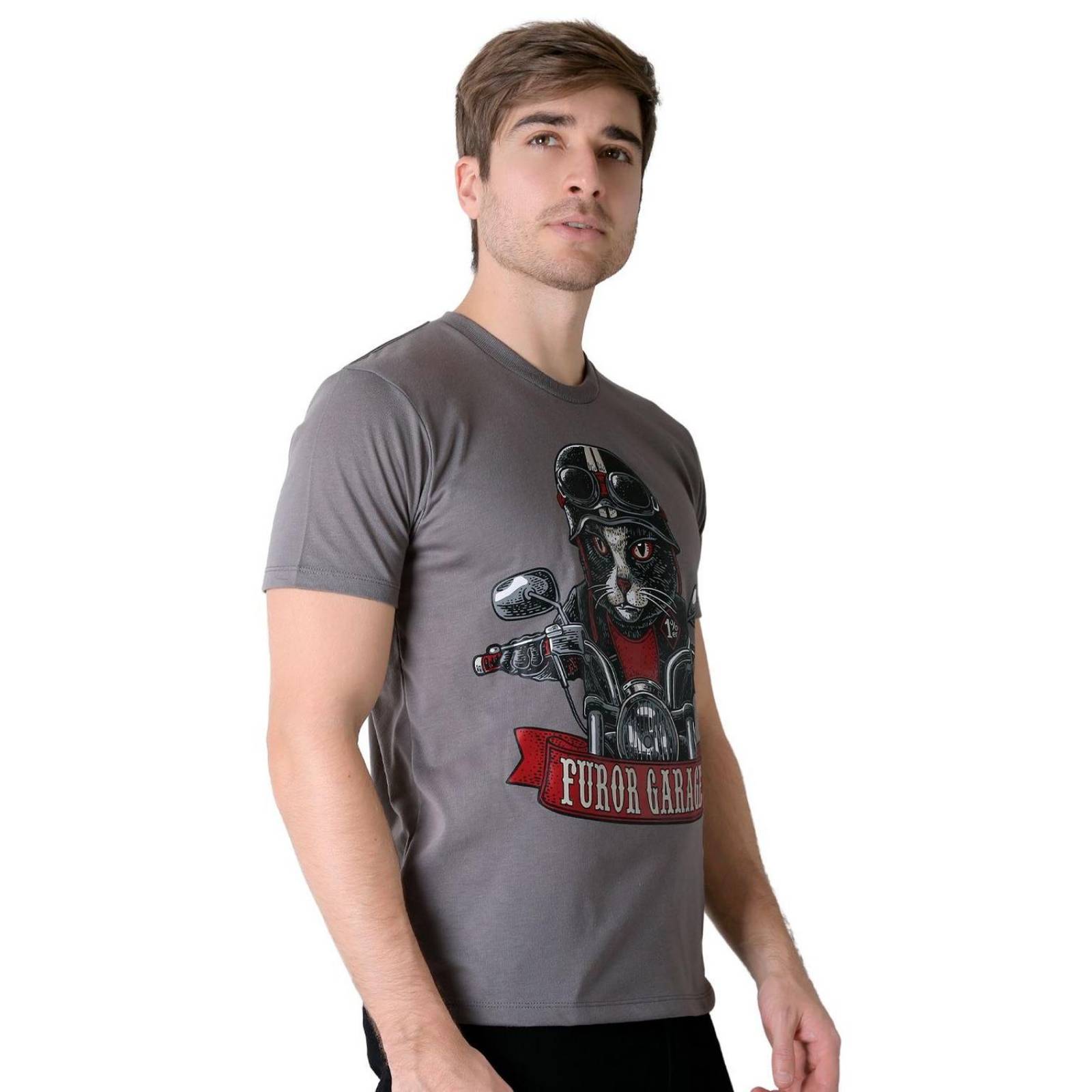 Playera Hombre Moda Camiseta Gris Furor 62107029
