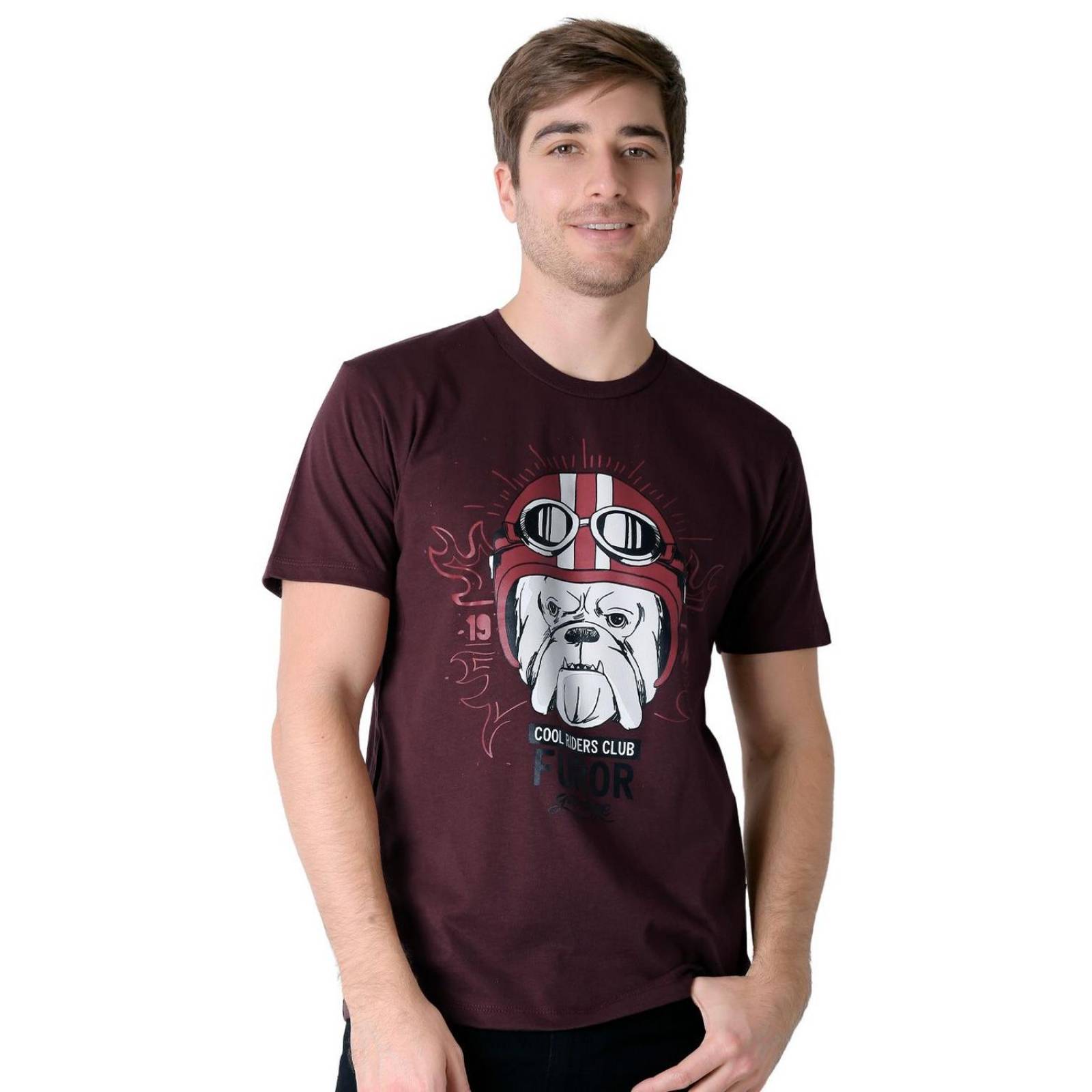 Playera Hombre Moda Camiseta Vino Furor 62107026