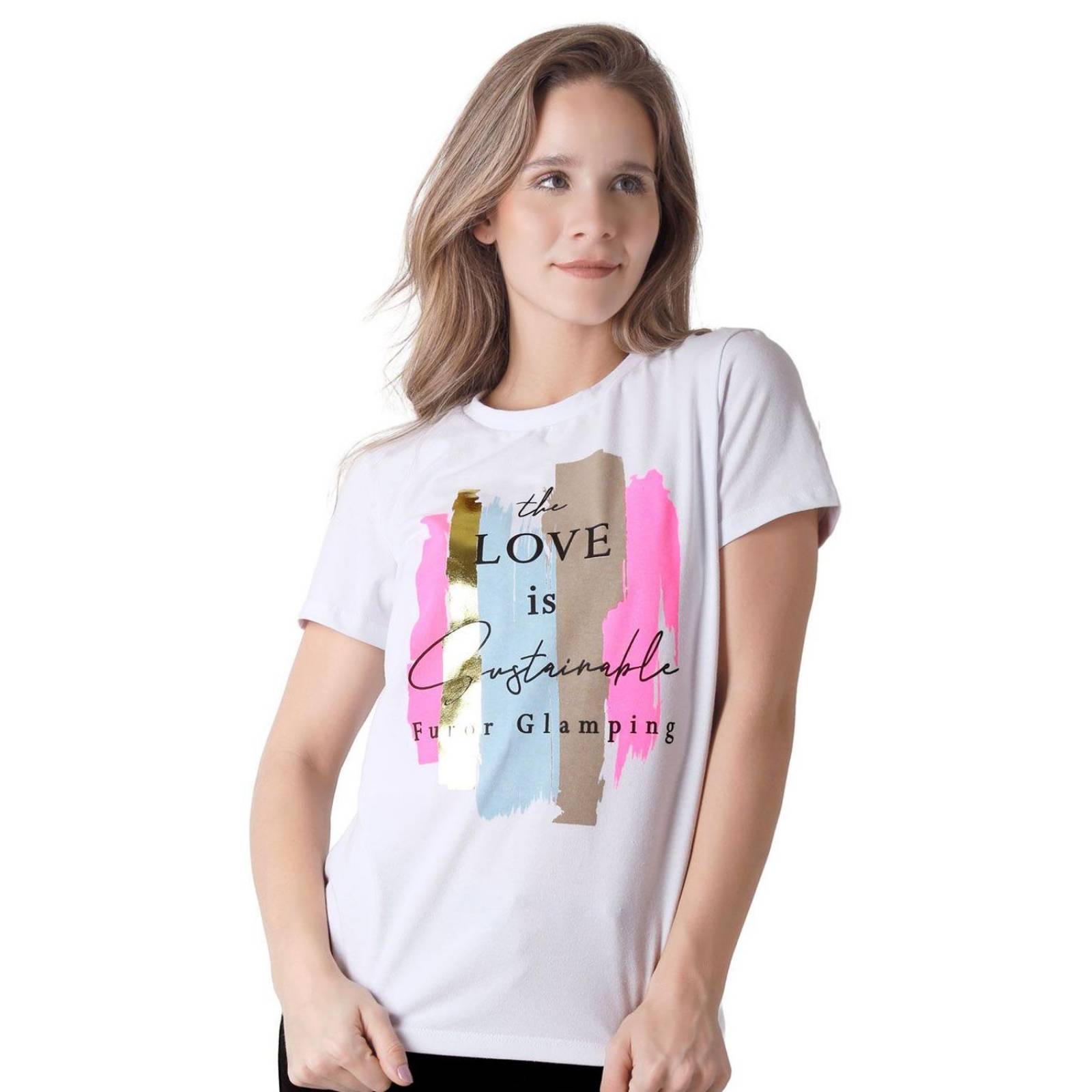 Playera Mujer Moda Camiseta Blanco Furor 62107013 