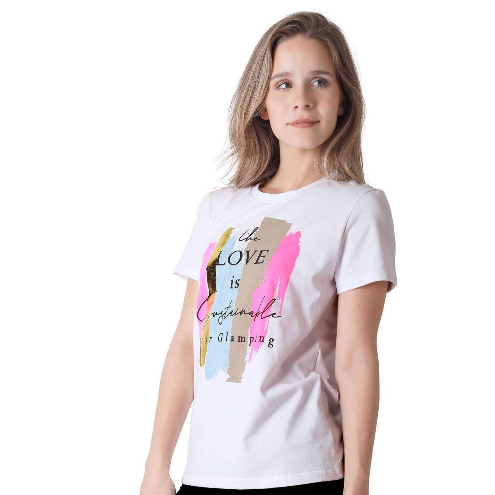 Playera Mujer Moda Camiseta Blanco Furor 62107013 
