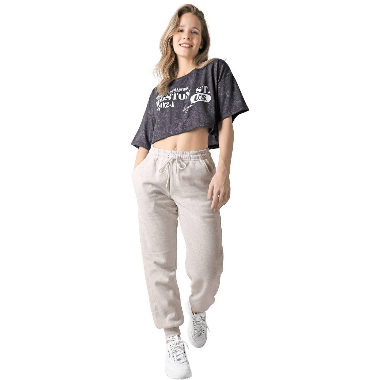 Pants Mujer Jogger Beige Red Marine 50705009 