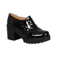 Botin Fredels Mujer Negro Tipo Charol 12000