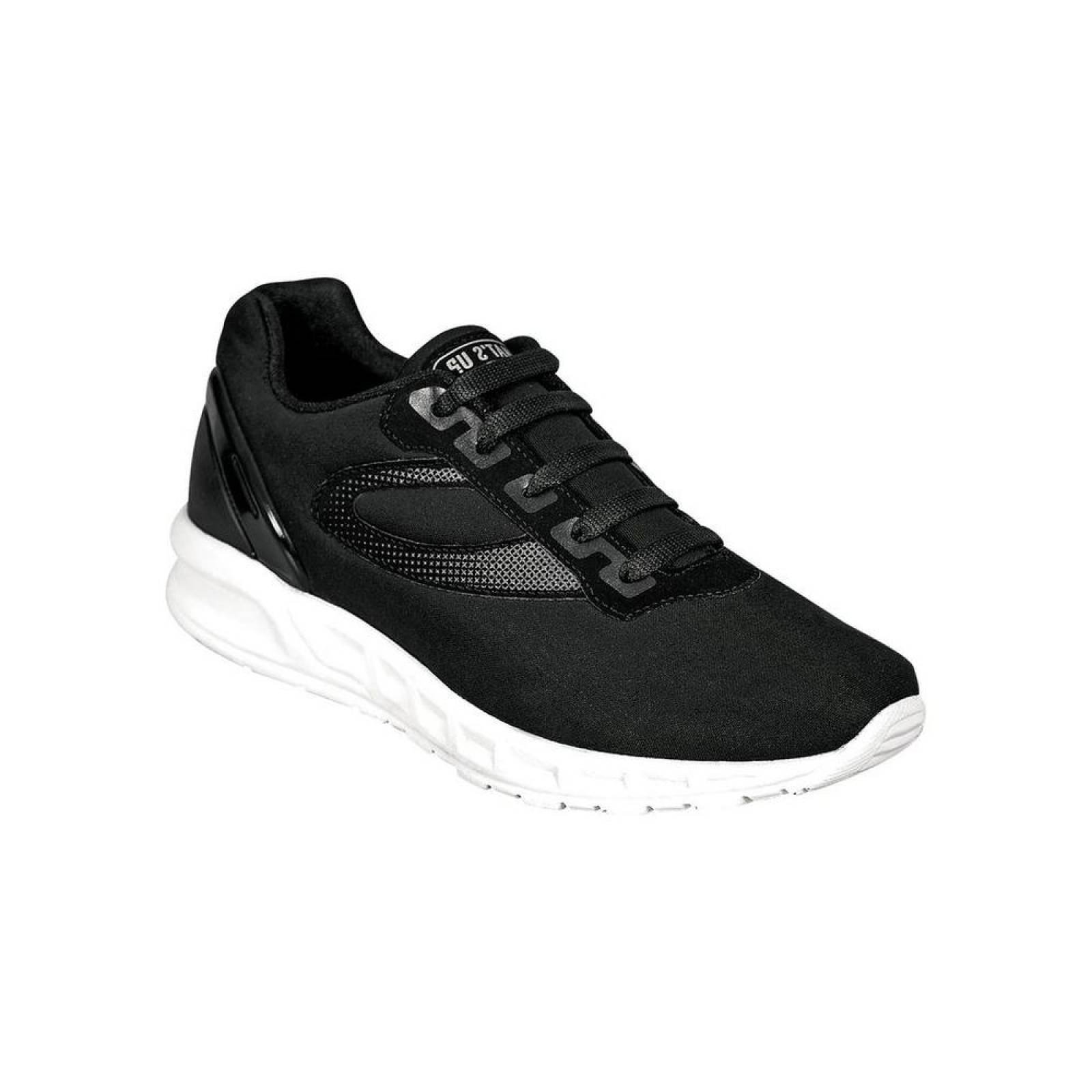 Tenis What S Up Mujer Negro Textil 