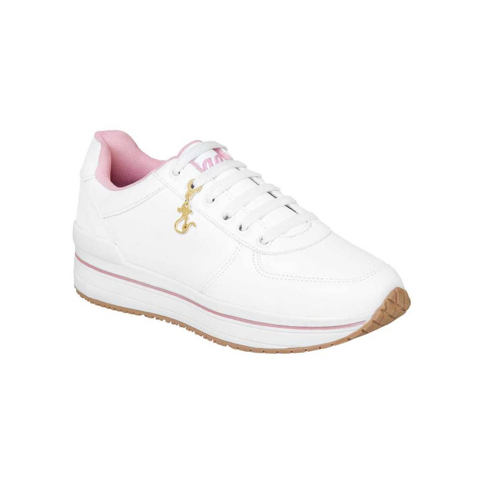 Tenis Moda Mujer Salvaje Tentación Blanco 18103000 Tacto Piel 