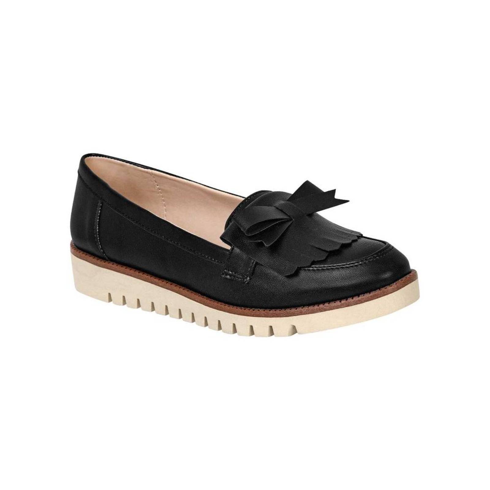 Zapato Casual Mujer Salvaje Tentación Negro 06203007 Tacto Piel 