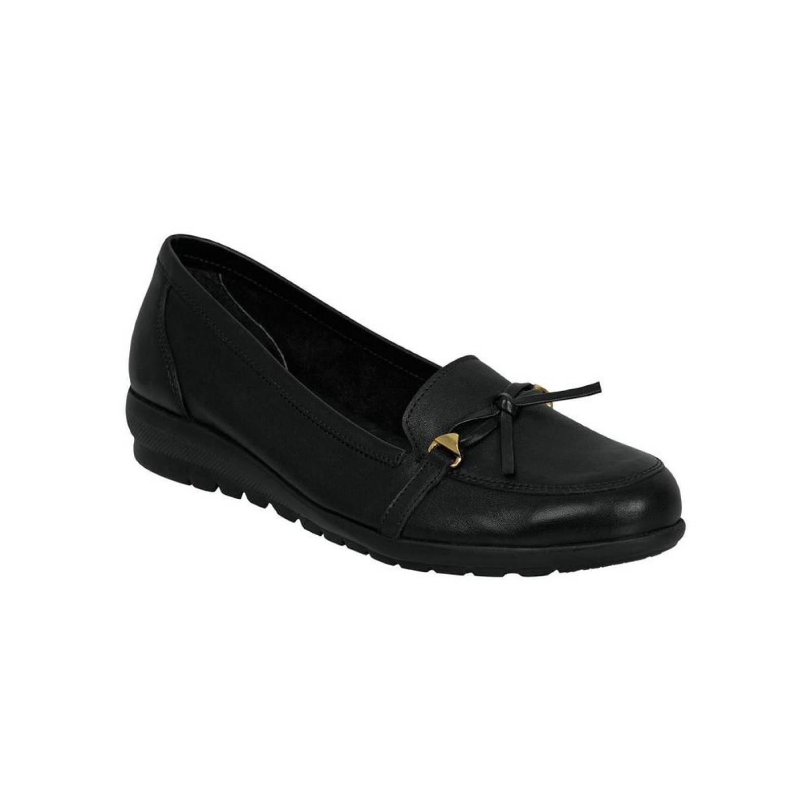 Zapato Cerrado Flexi Mujer Negro Piel 28406 