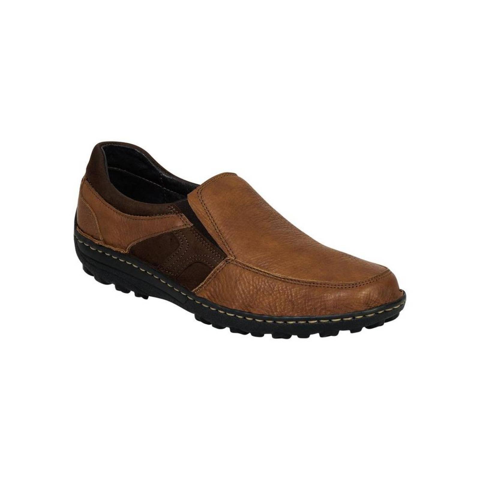 Zapato Cerrado Lobo Solo Hombre Cafe Piel 9292