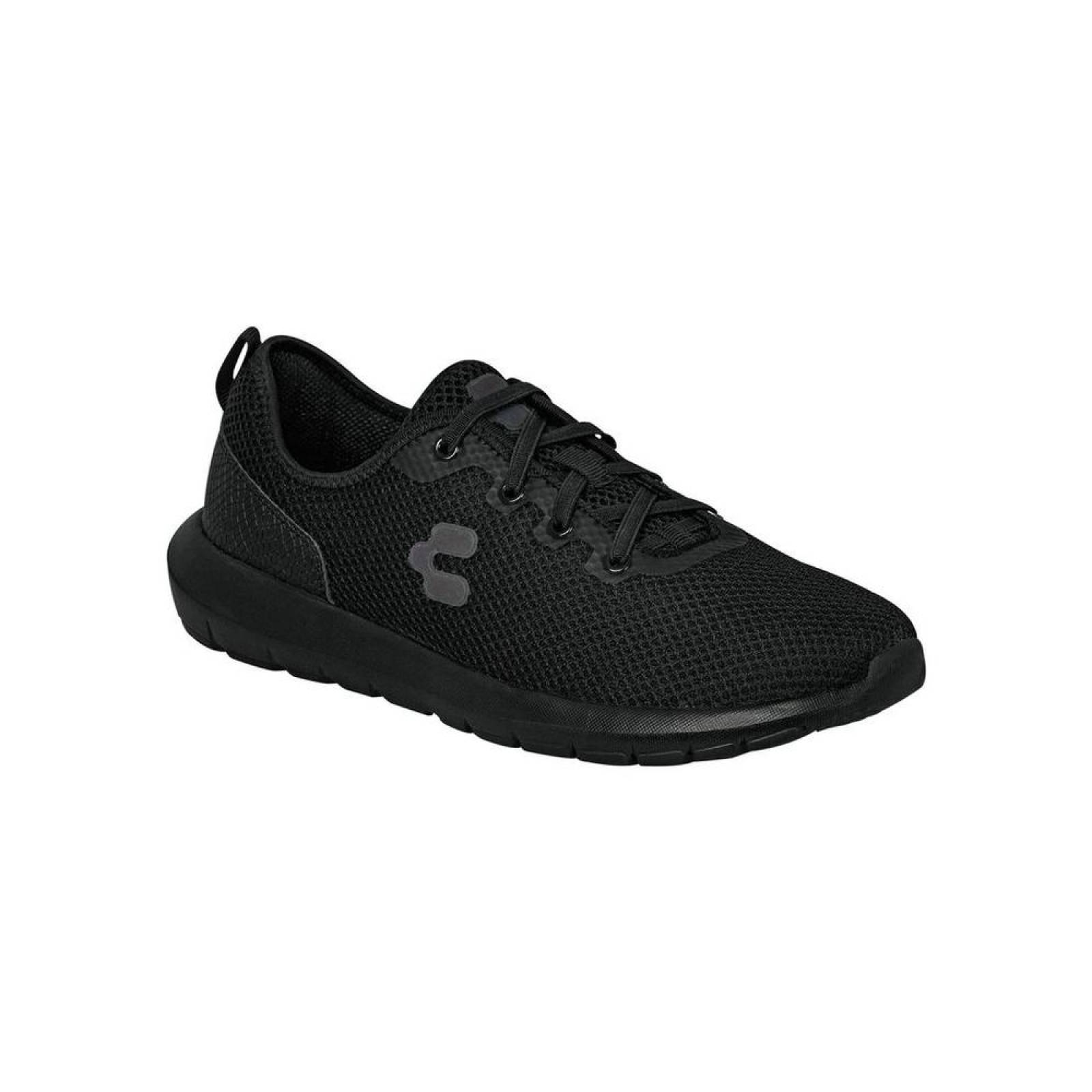 Tenis Moda Hombre Charly Negro 02303008 Textil 