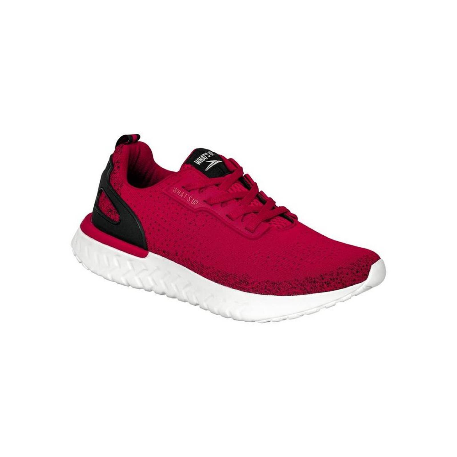 Tenis What S Up Hombre Rojo Textil