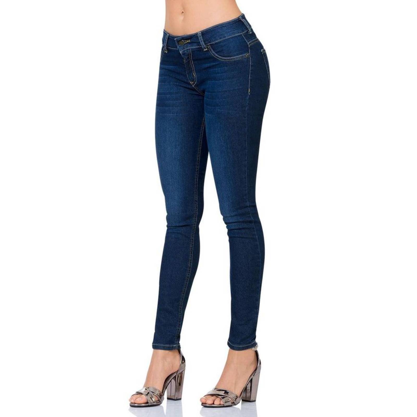 Jeans Básico Mujer Salvaje Tentación Stone 63100134 Mezclilla Stretch 