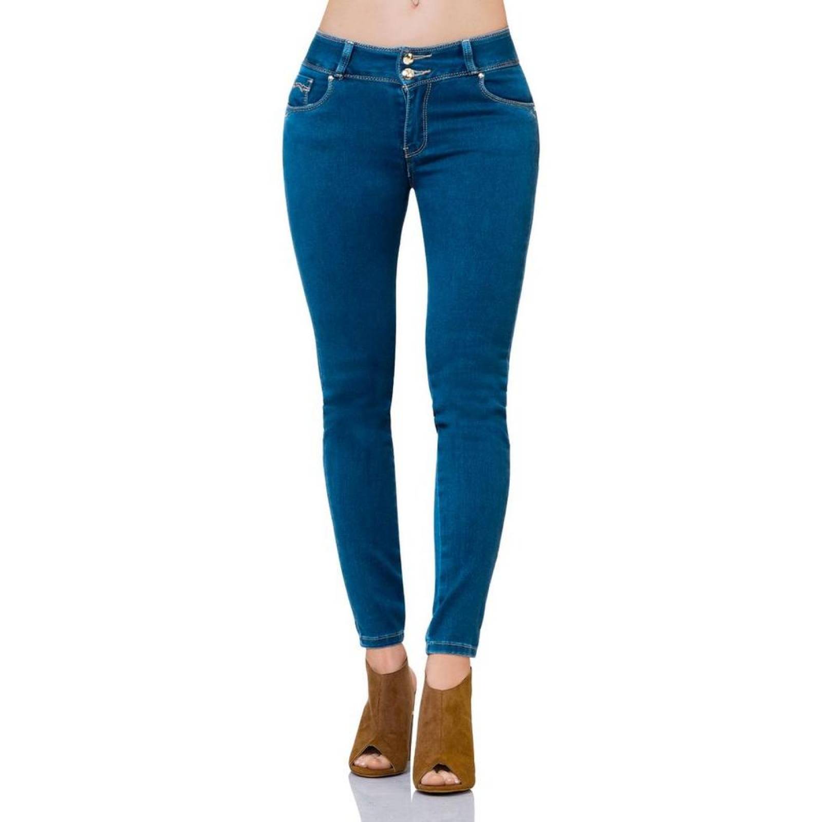 Jeans Básico Mujer Furor Stone 62105069 Mezclilla Stretch 