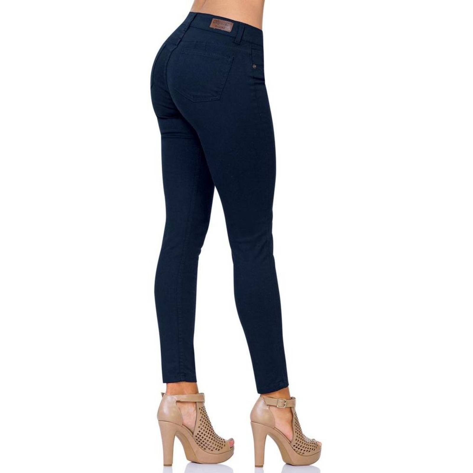 Pantalón Casual Mujer Salvaje Tentación Marino 63100136 Gabardina Stretch 