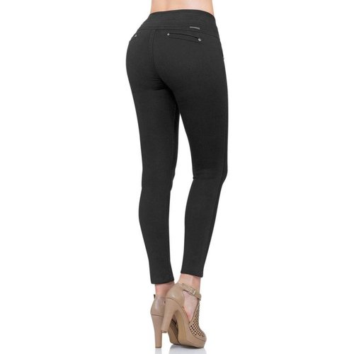 Jeans Básico Mujer Fergino Negro 52900434 Mezclilla Stretch 