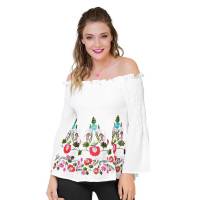 Blusa Mandrinne Mujer Hueso Spandex 1069