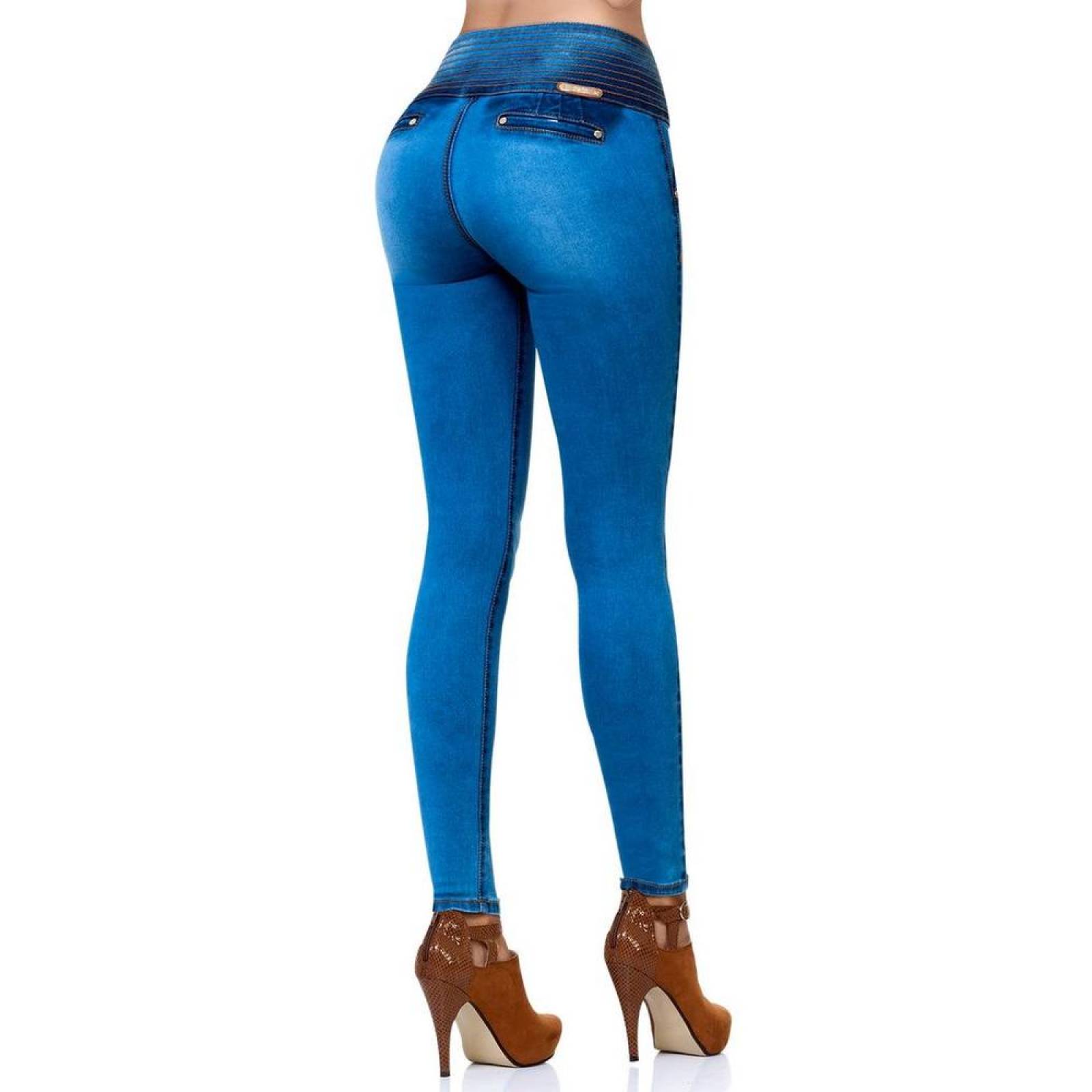 Jeans Básico Mujer Fergino Stone 52900402 Mezclilla Stretch 