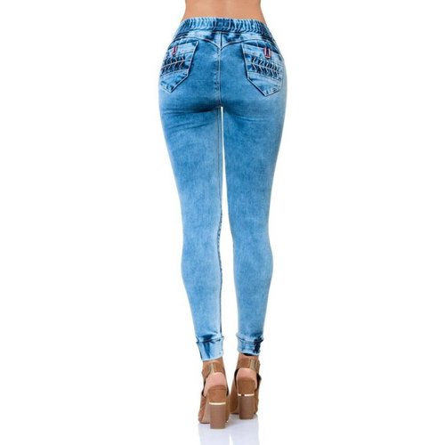 Jeans Moda Mujer Furor Bleach 62105108 Mezclilla Stretch 
