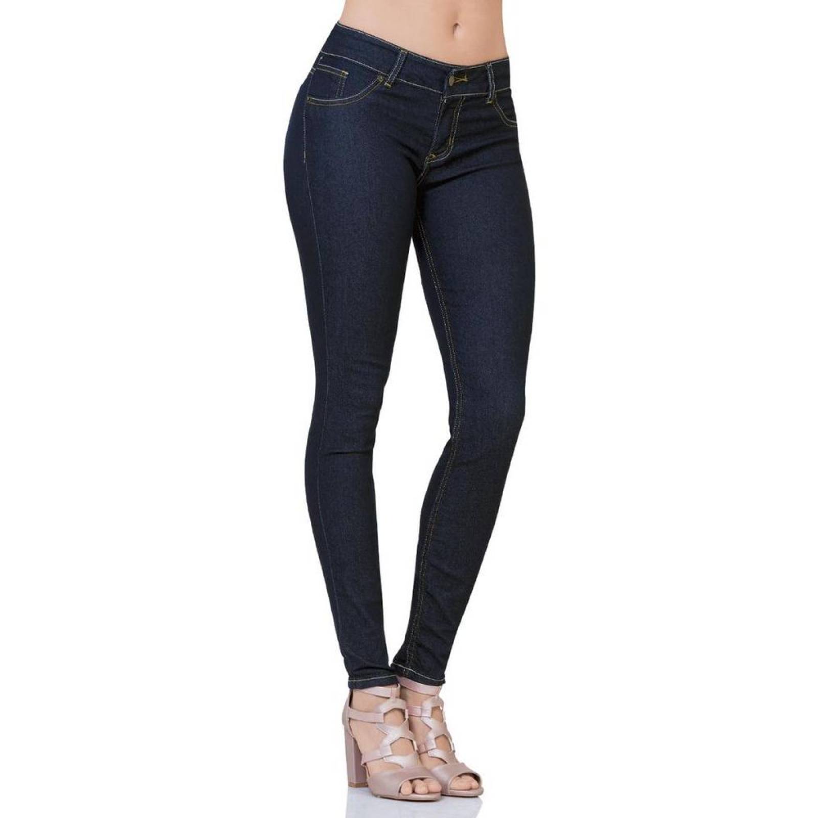 Jeans Básico Mujer Salvaje Tentación Indigo 63100132 Mezclilla Stretch 