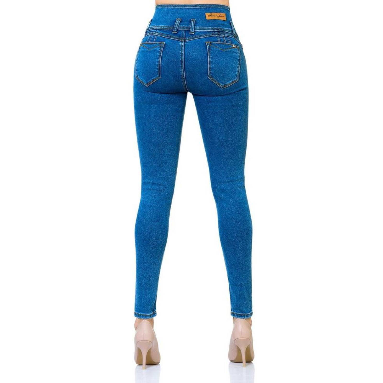 Jeans Furor Mujer 20101447 Stone Medio Mezclilla Stretch Barranquilla