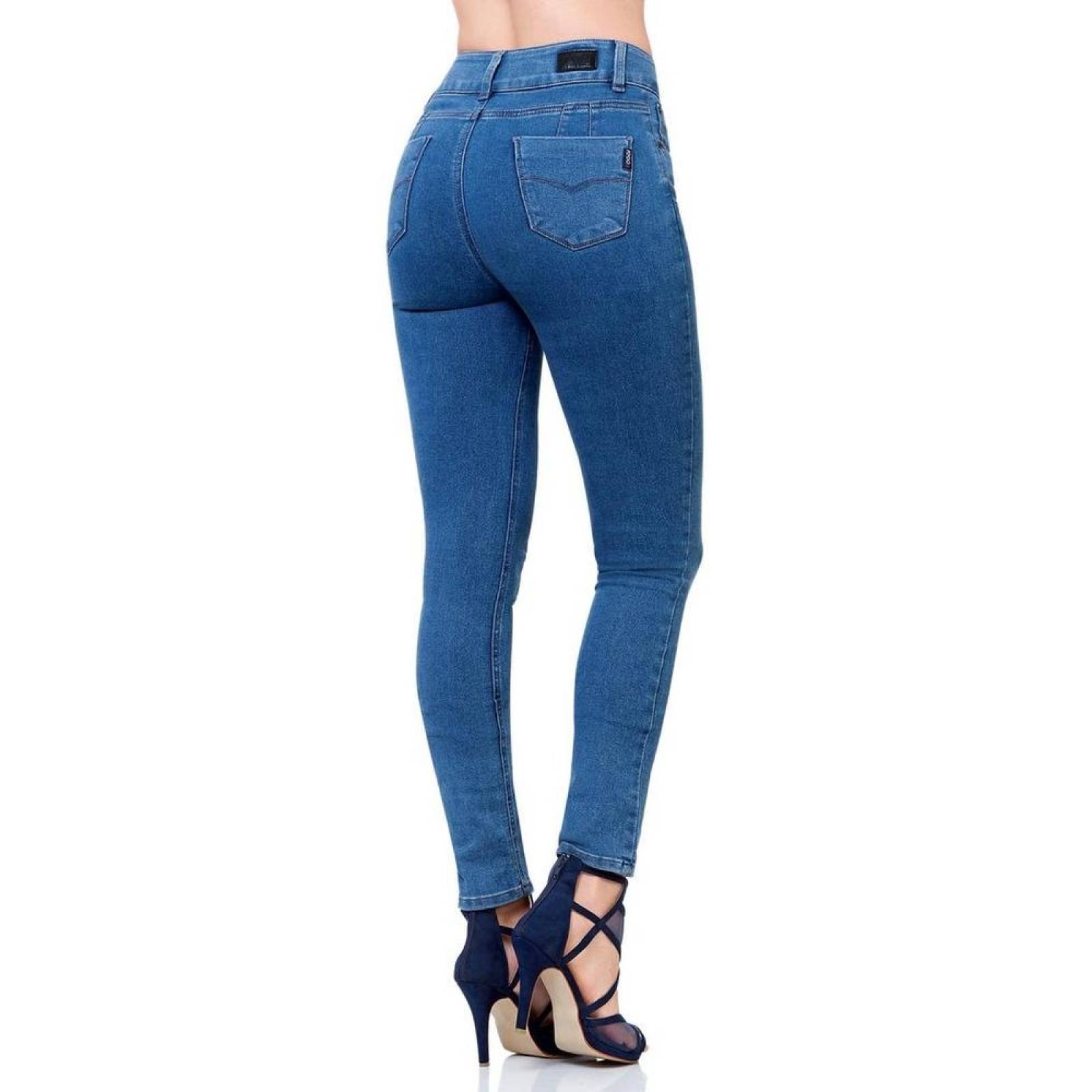 Jeans Básico Mujer Oggi Satin 59102092 Mezclilla Stretch 